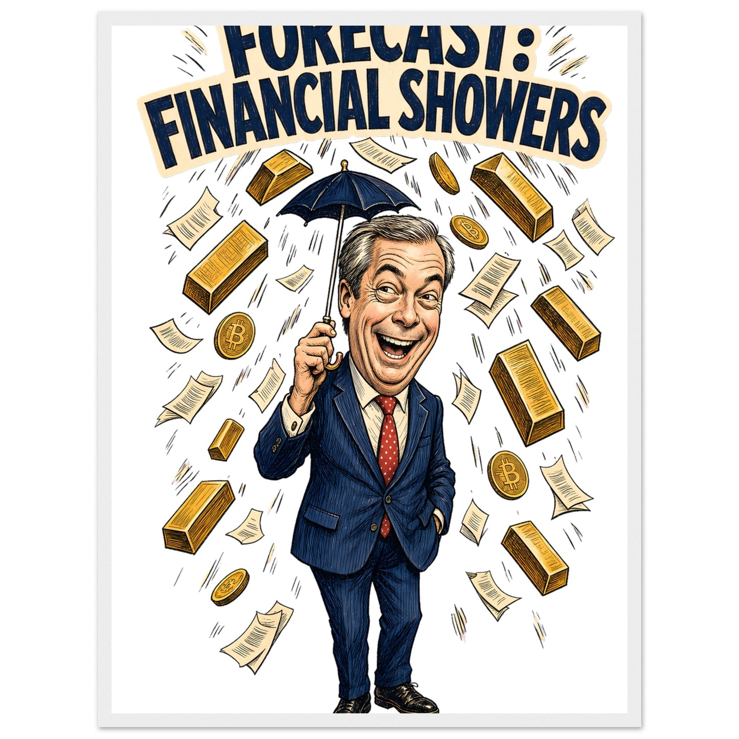 Forecast: Financial Showers Framed Wall Art — product view 2