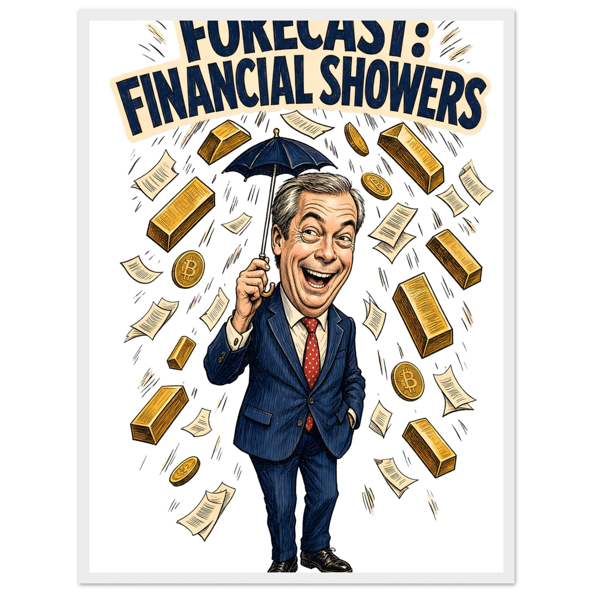 Forecast: Financial Showers Framed Wall Art — product view 2