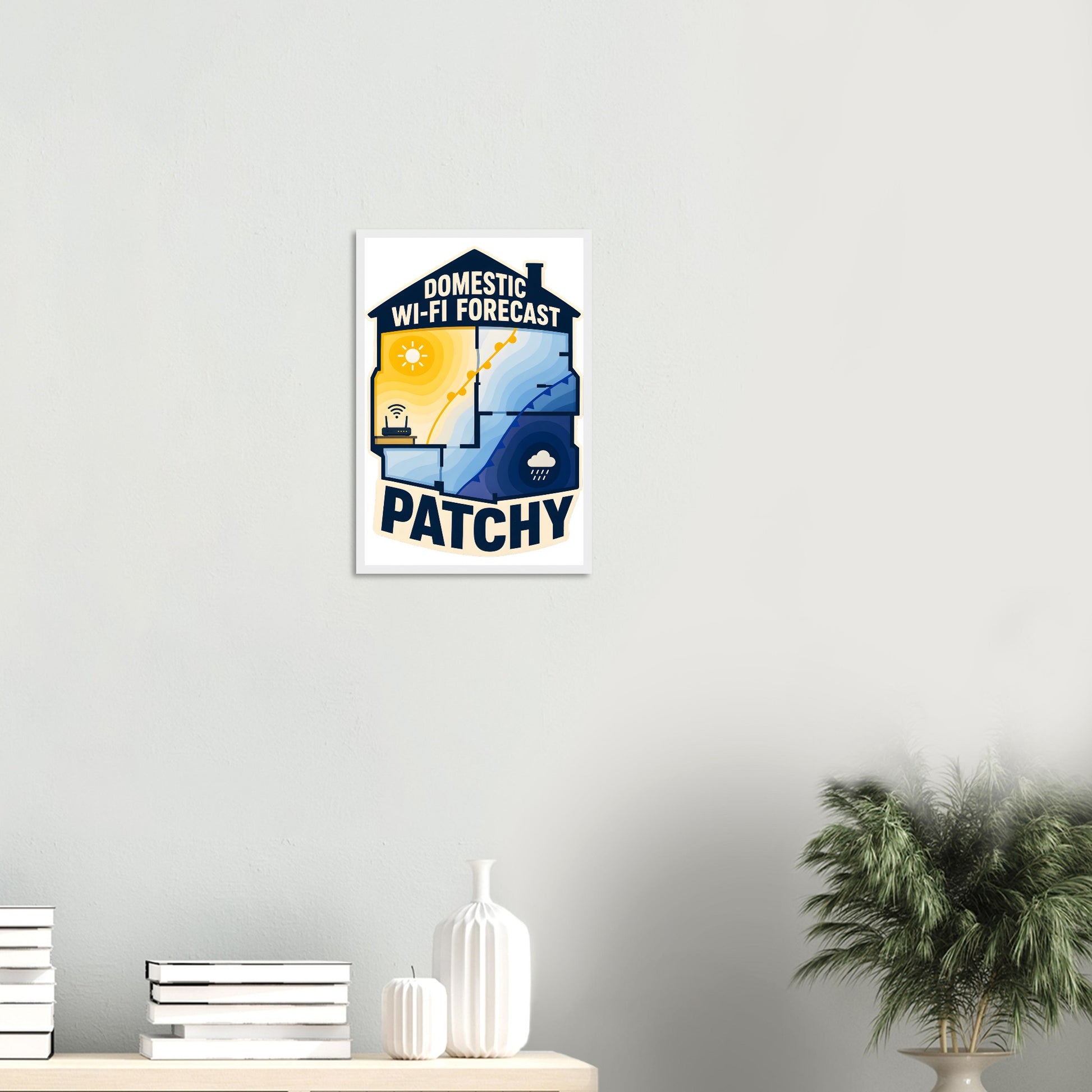 Domestic Wi-Fi Forecast Patchy Framed Wall Art — product view 11