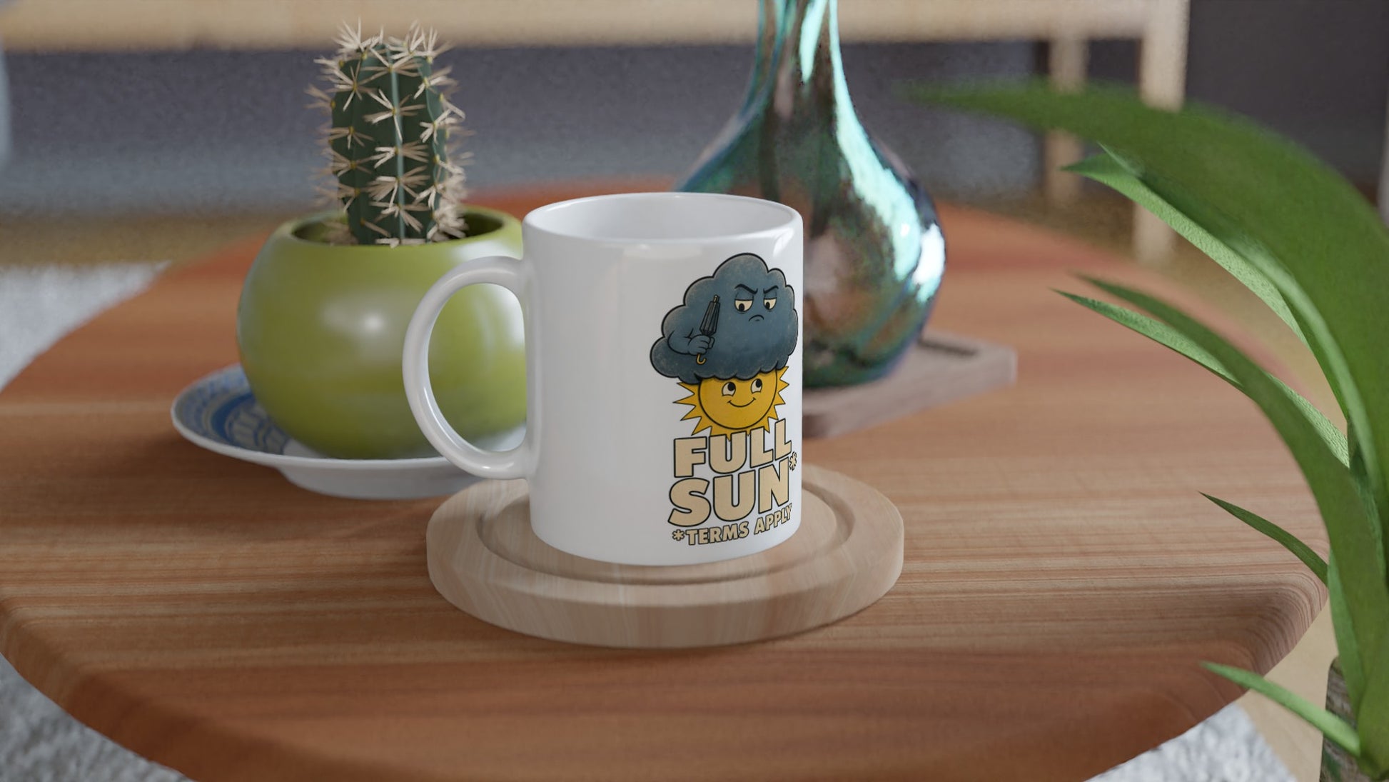 Full Sun, Terms Apply Weather Graphic Mug — product view 3