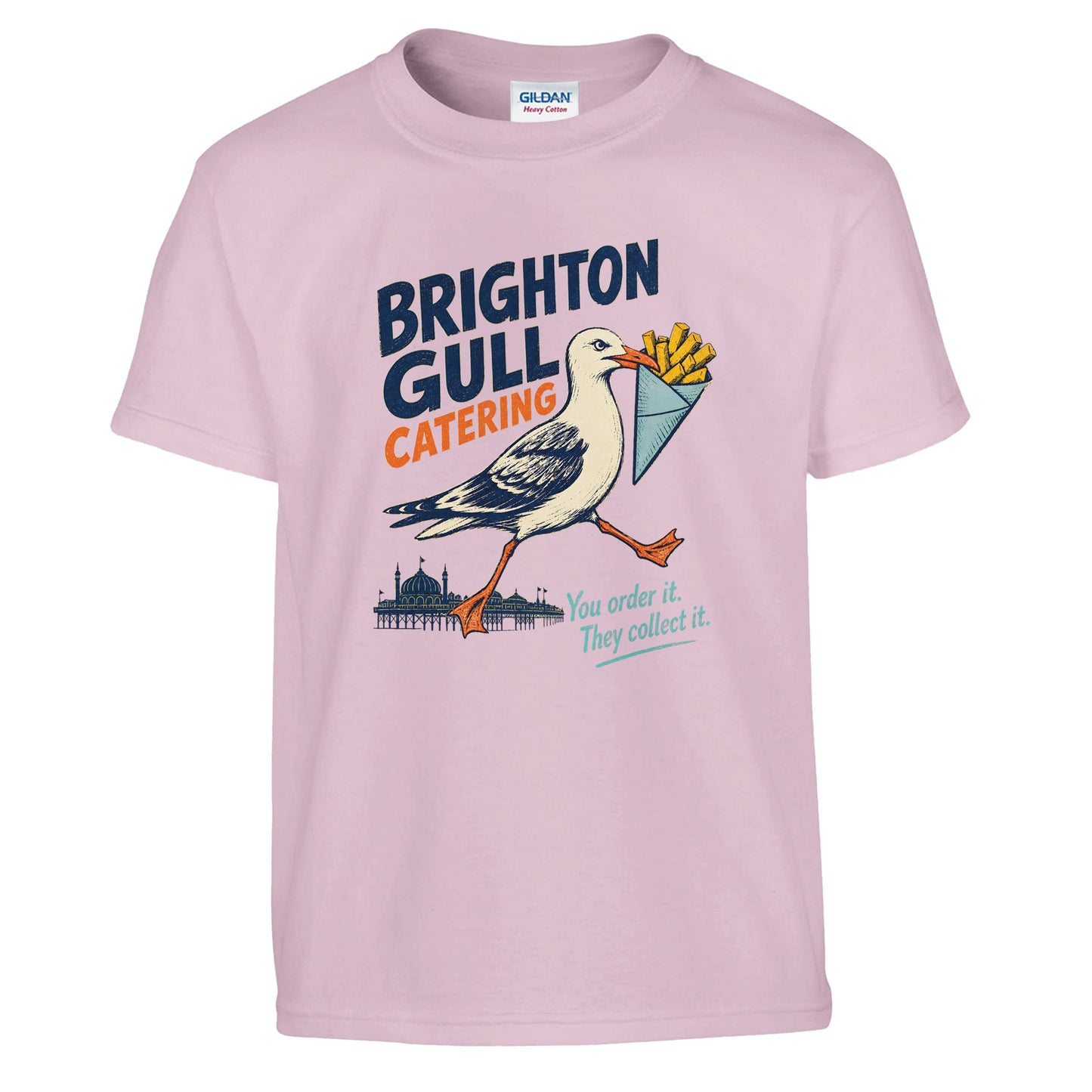 Brighton Gull Catering - You Order It, They Collect It Kids' T-shirt — product view 9