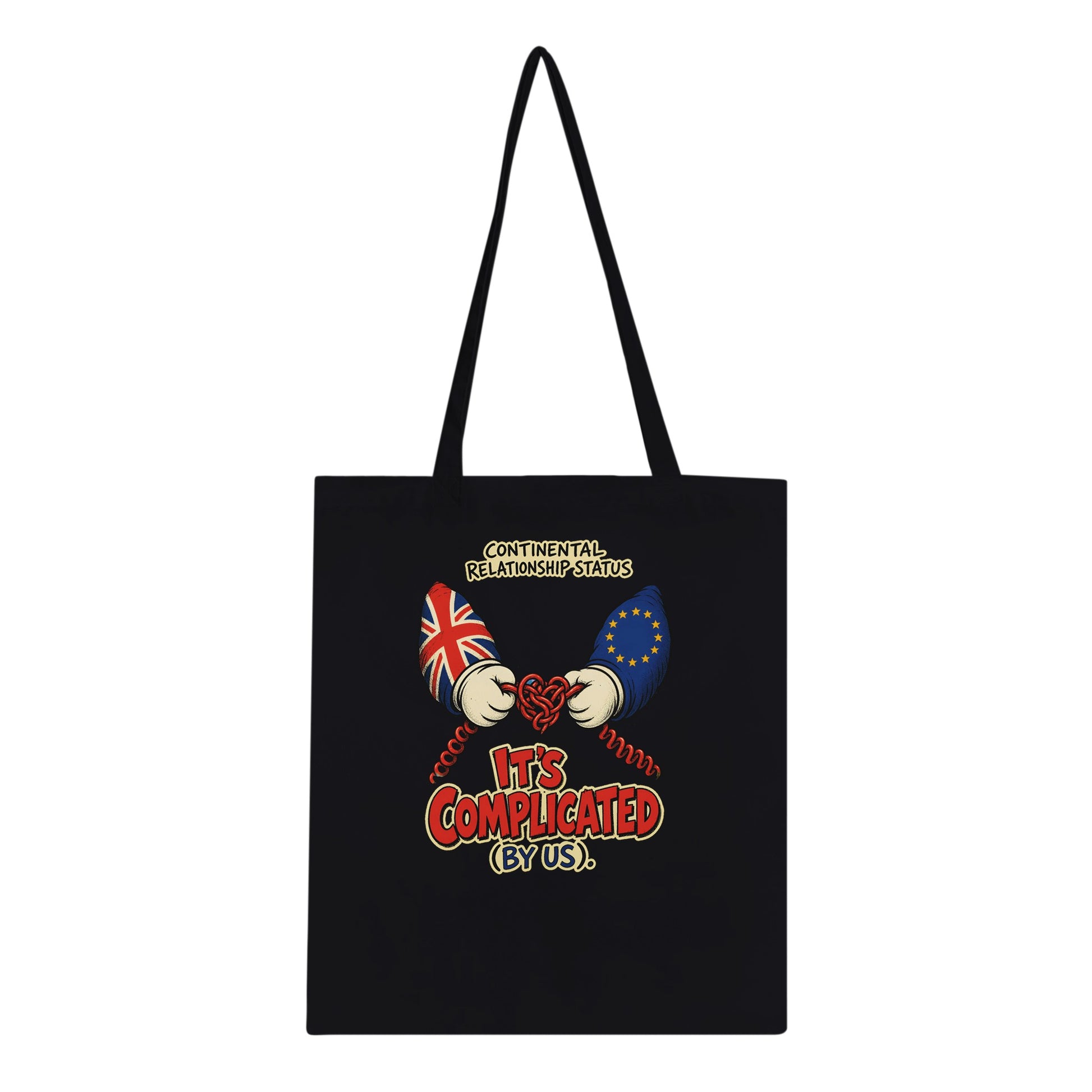 It's Complicated (By Us) UK–EU 1990s Cartoon Tote Bag — product view 4