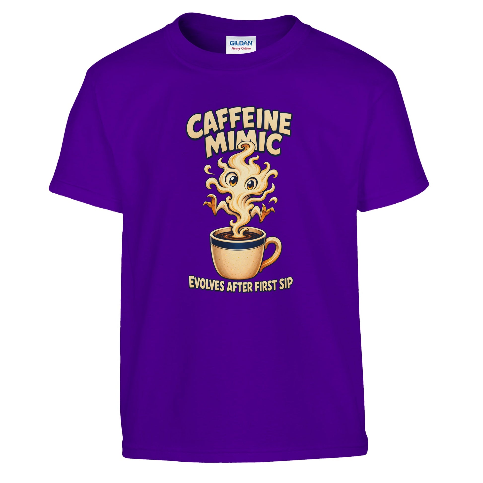 Caffeine Mimic – Evolves After First Sip Kids' T-shirt — product view 6