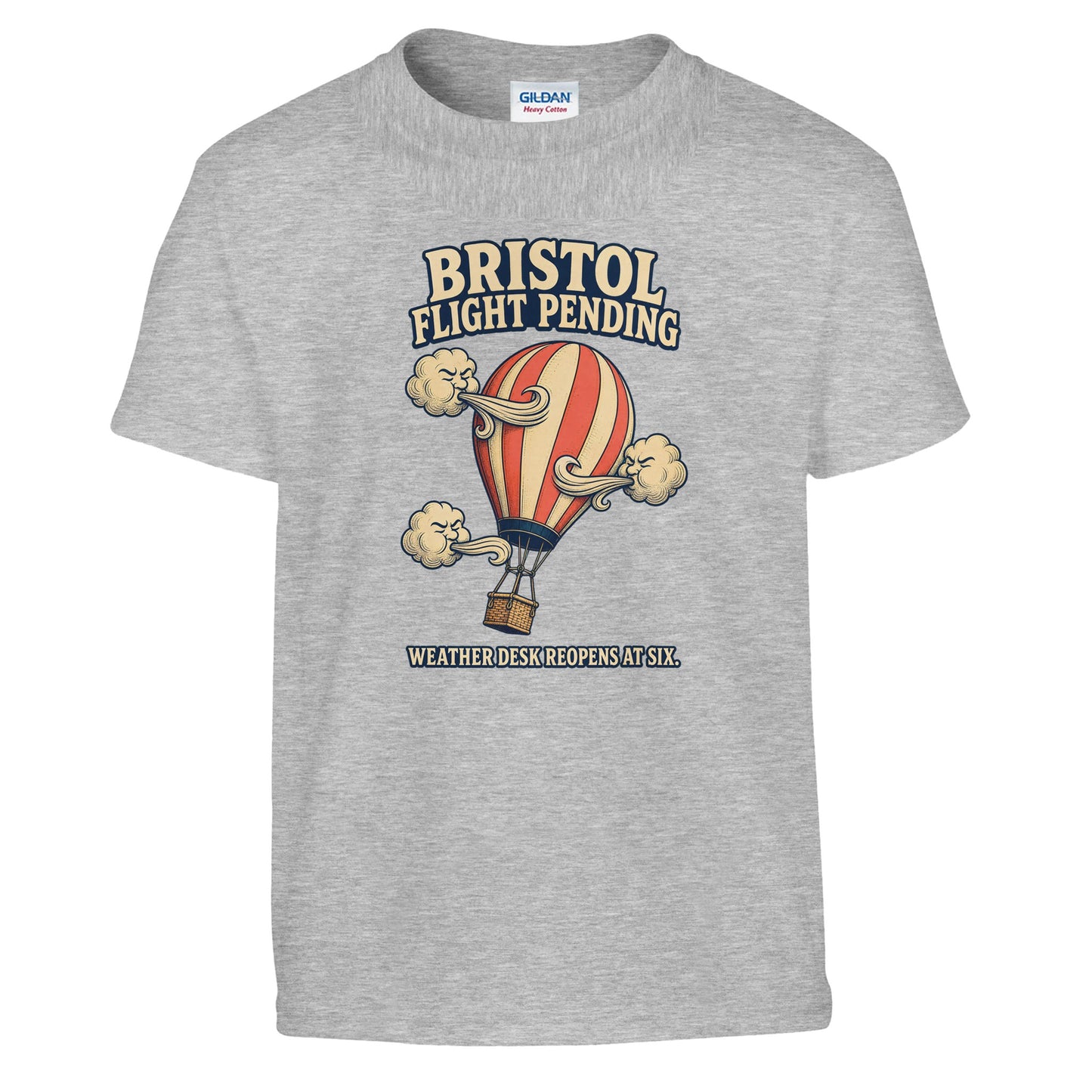 Bristol Flight Pending – Weather Desk Kids' T-shirt — product view 4