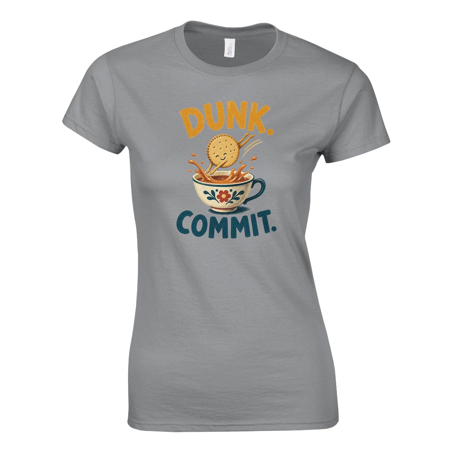 Dunk. Commit. Tea Biscuit Graphic Women's T-shirt — product view 10