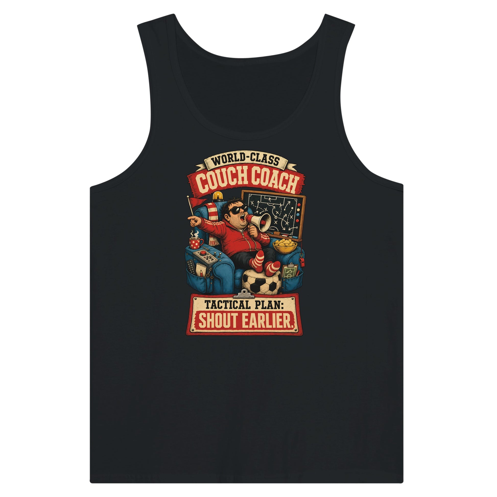 World-Class Couch Coach Premium Unisex Tank Top — product view 8