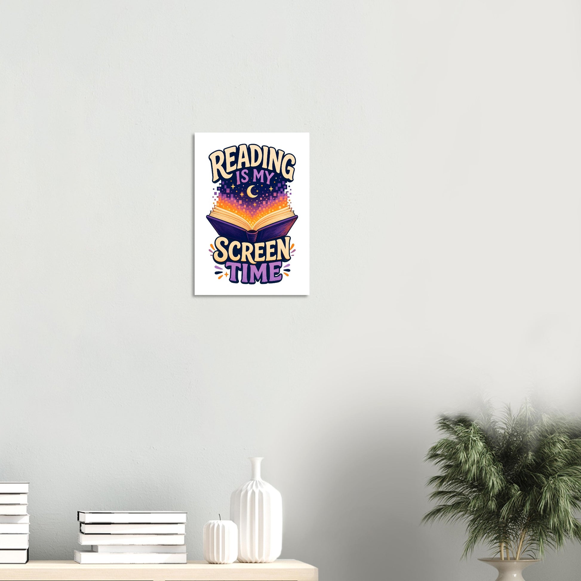 Reading Is My Screen Time Book Graphic Poster — product view 8