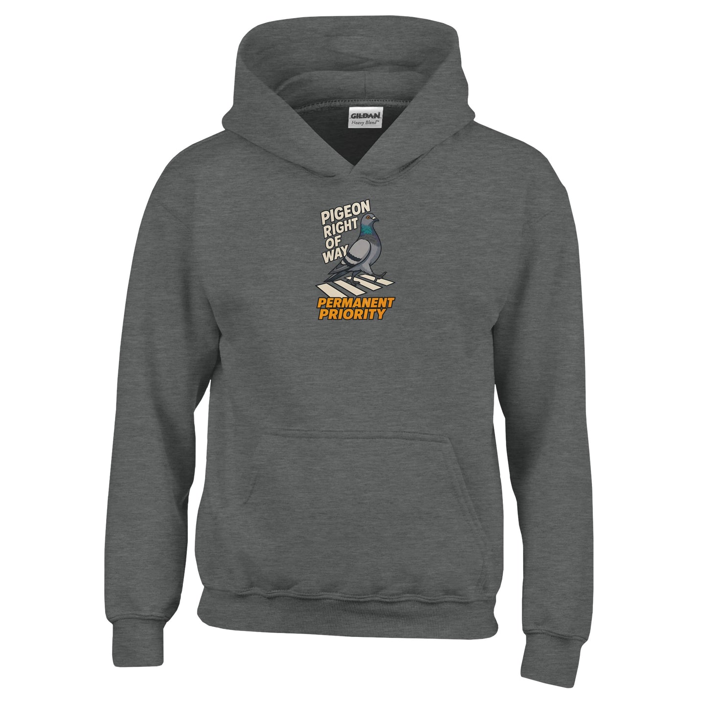 Pigeon Right of Way Kids' Hoodie — product view 2