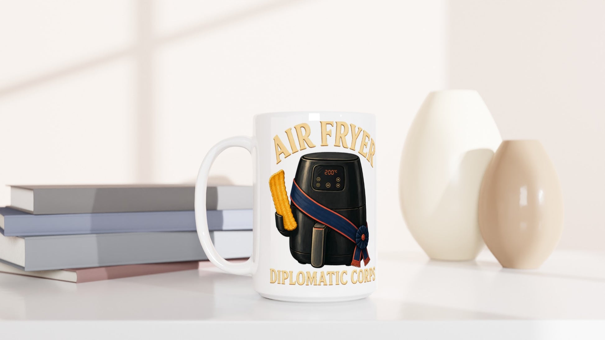 Air Fryer Diplomatic Corps Large Mug — product view 6