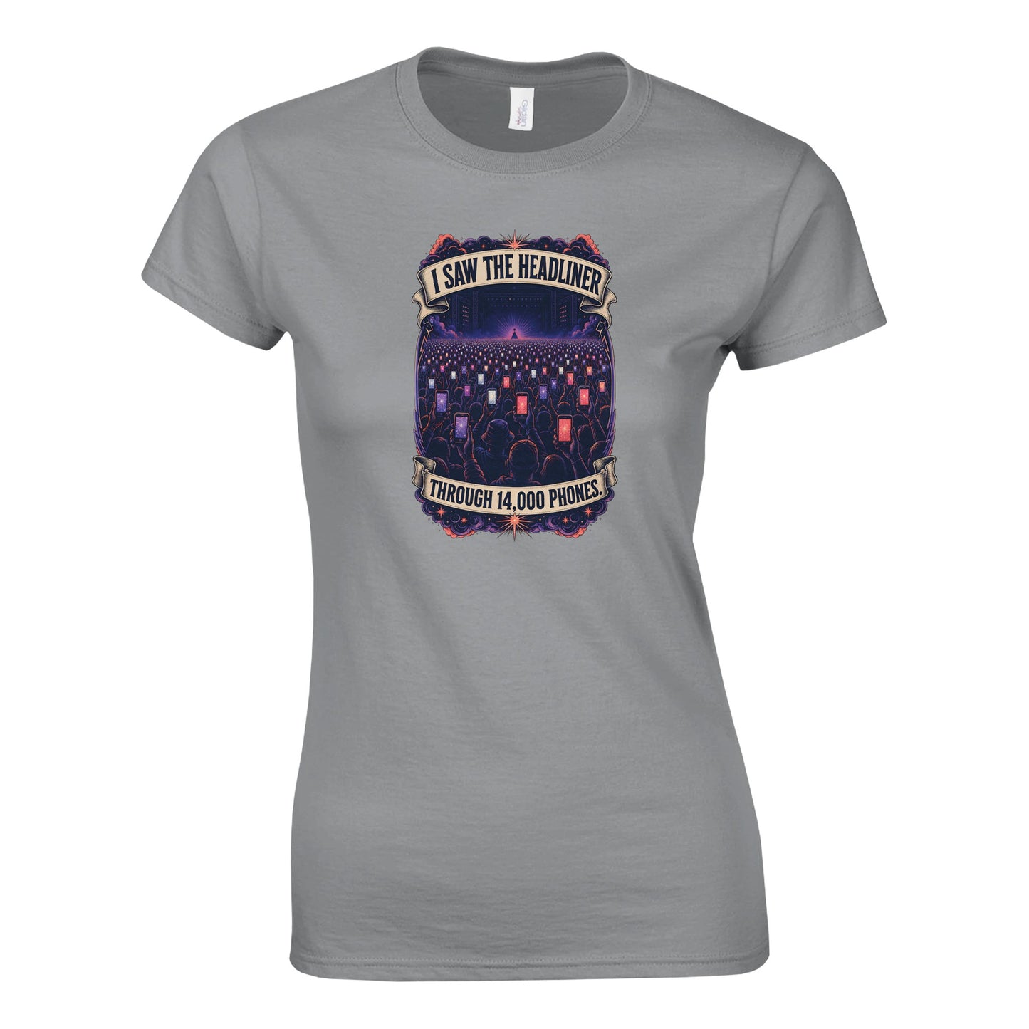 The Headliner Through 14,000 Phones Women's T-shirt — product view 2