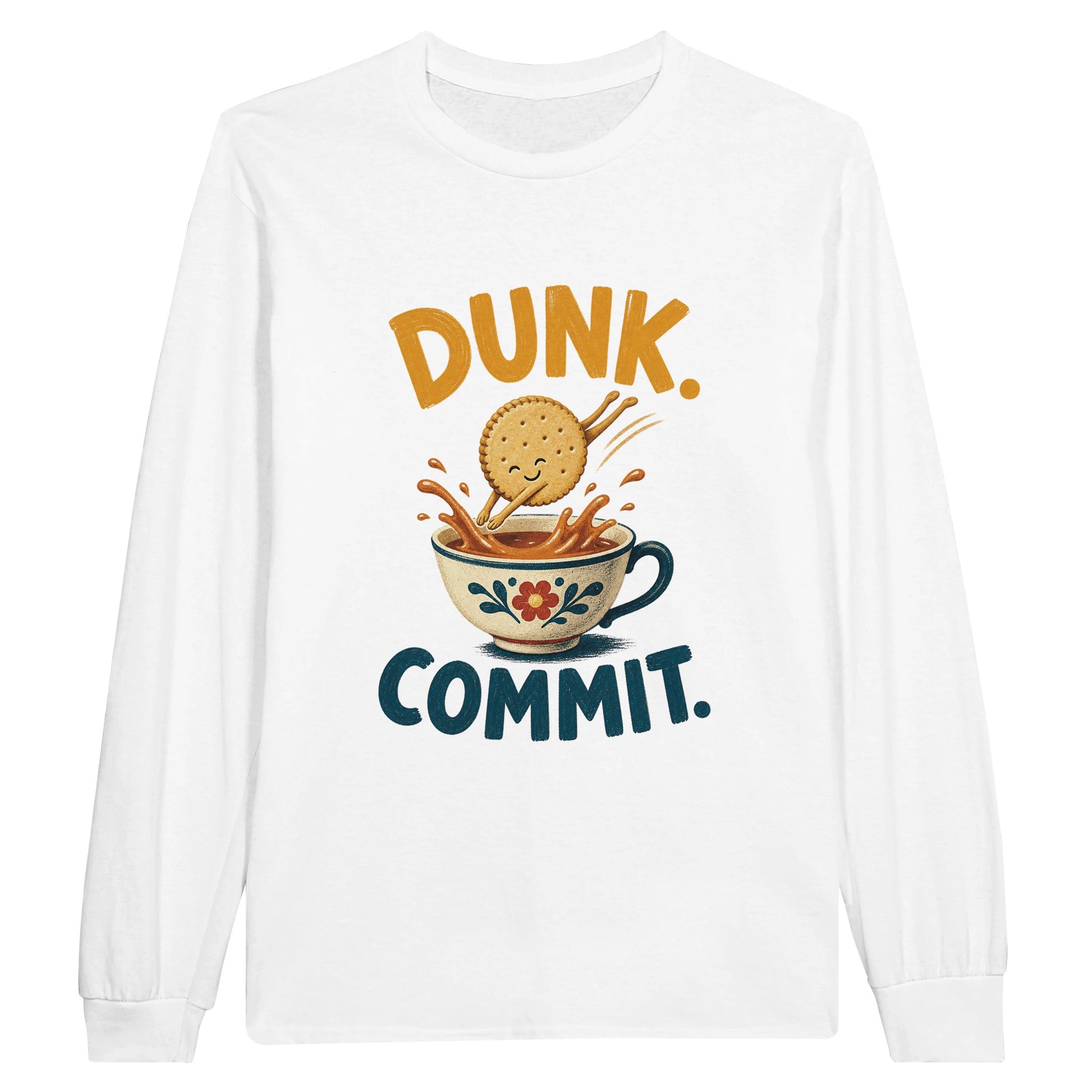 Dunk. Commit. Tea Biscuit Graphic Long-Sleeve T-shirt — product view 1