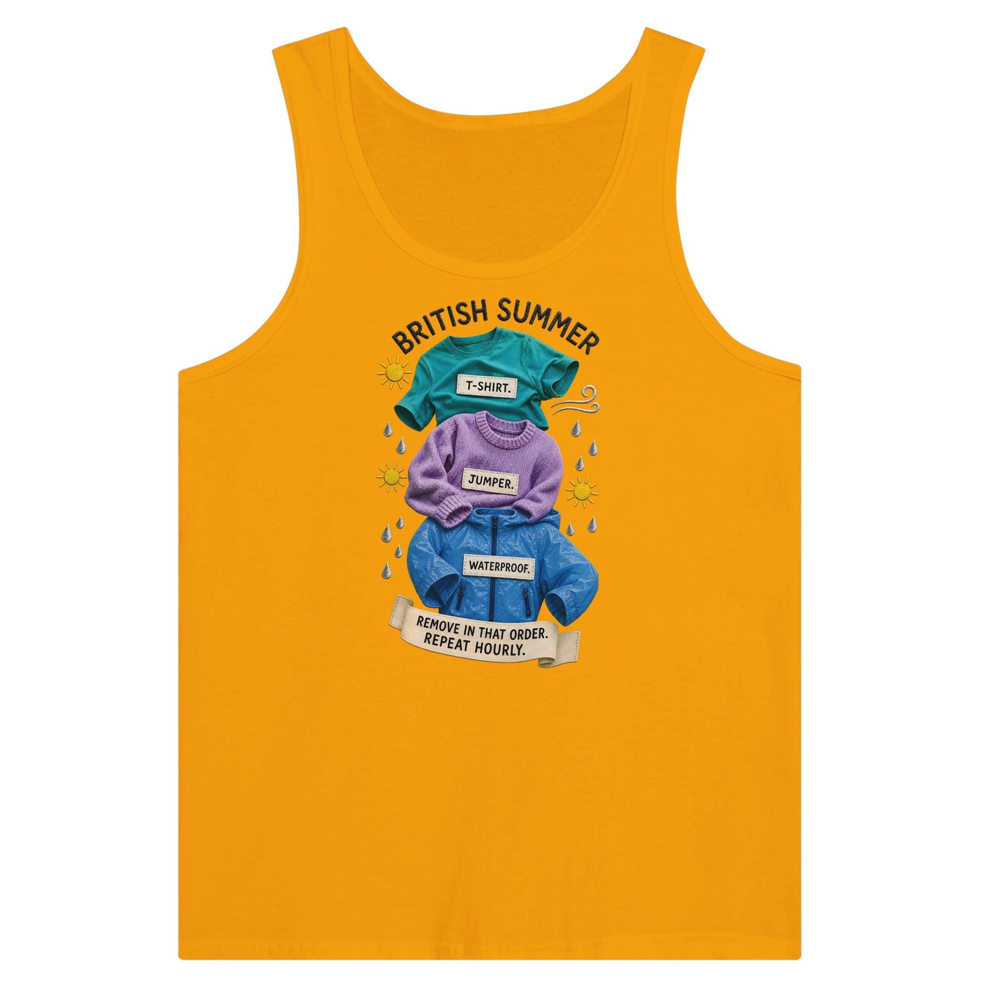 British Summer: Repeat Layers Hourly Premium Unisex Tank Top — product view 11