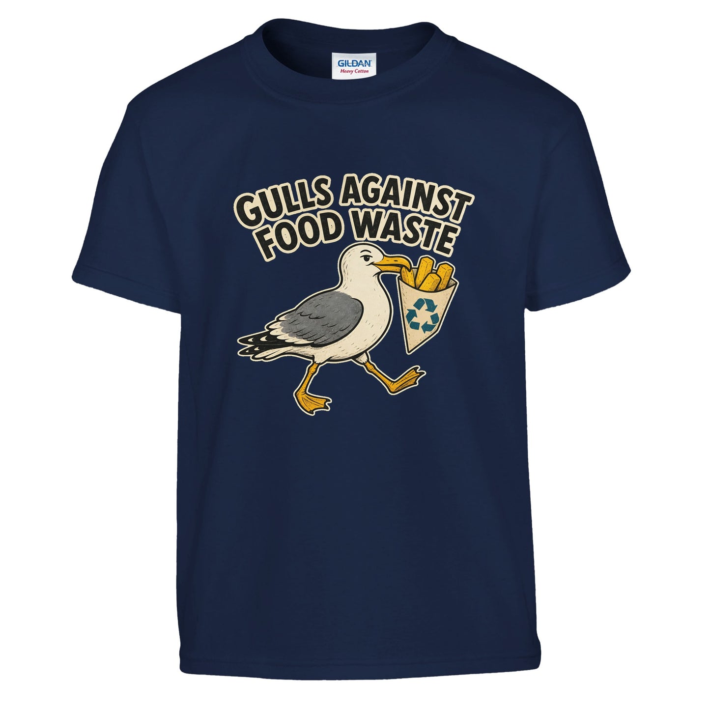 Gulls Against Food Waste Graphic Kids' T-shirt — product view 7