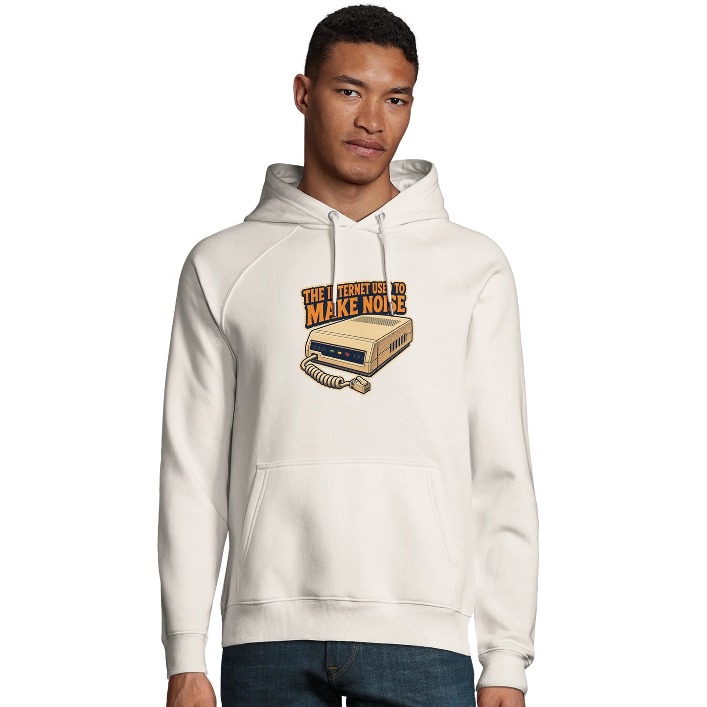 The Internet Used to Make Noise Retro Tech Graphic Hoodie — product view 6