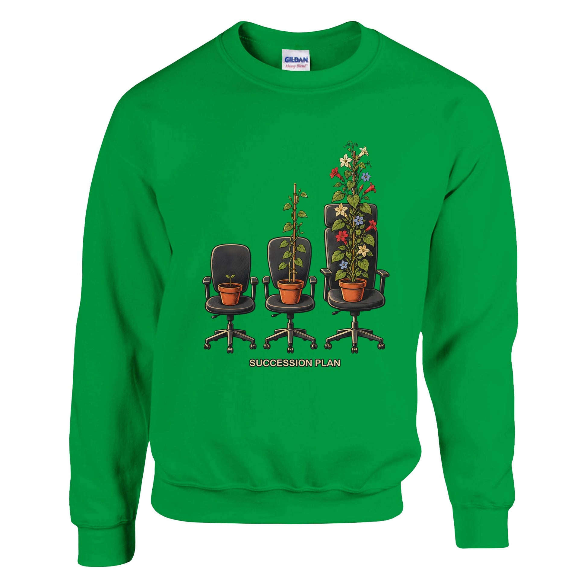 Succession Plan Office Chair Garden Graphic Sweatshirt — product view 4