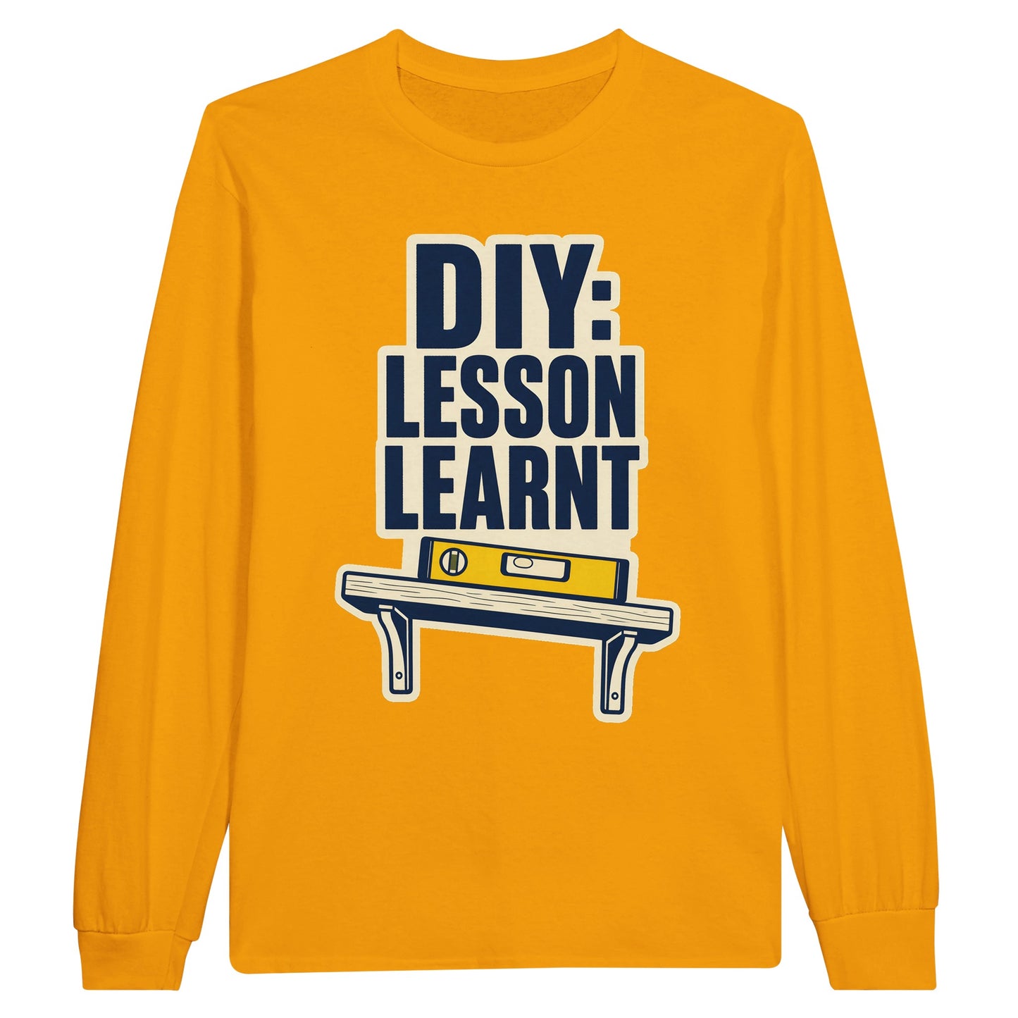 DIY: Lesson Learnt Wonky Shelf Graphic Long-Sleeve T-shirt — product view 4