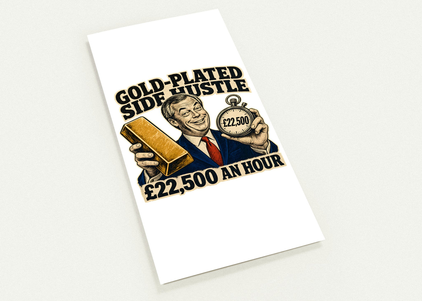Gold-Plated Side Hustle £22,500 an Hour Postcard Pack