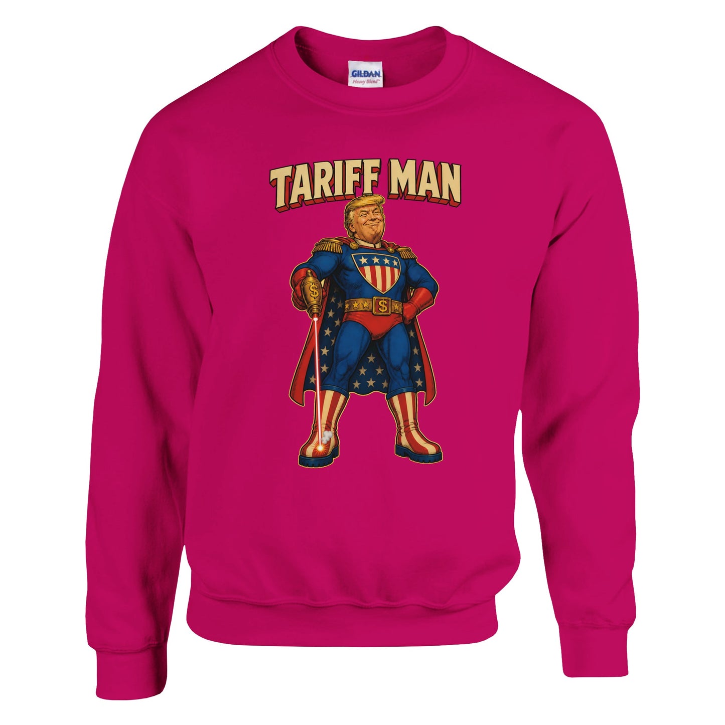 Tariff Man – Self-Shot Satire Sweatshirt — product view 2