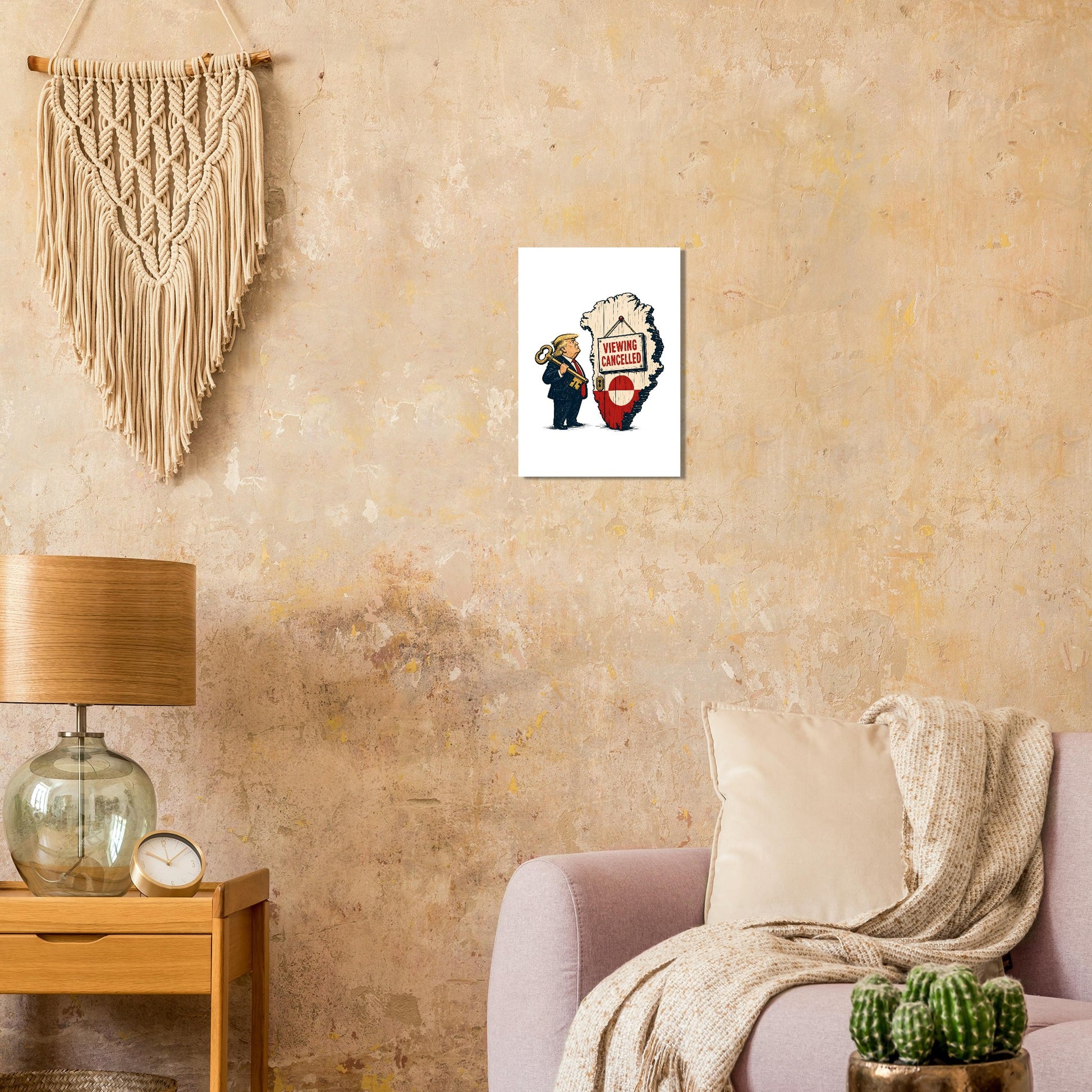 Viewing Cancelled — Greenland Political Satire Poster — product view 9