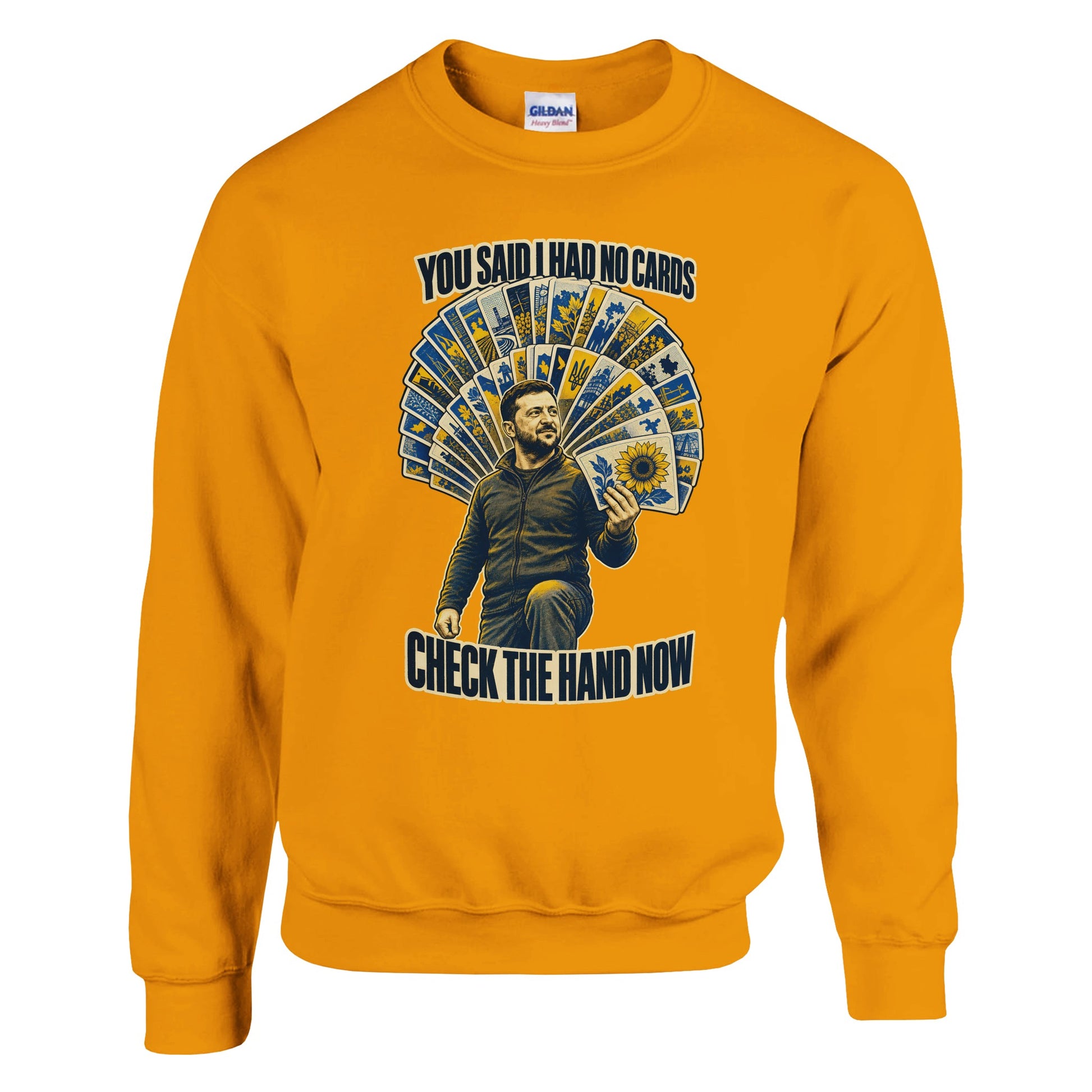 You Said I Had No Cards – Zelenskyy Satire Sweatshirt — product view 2
