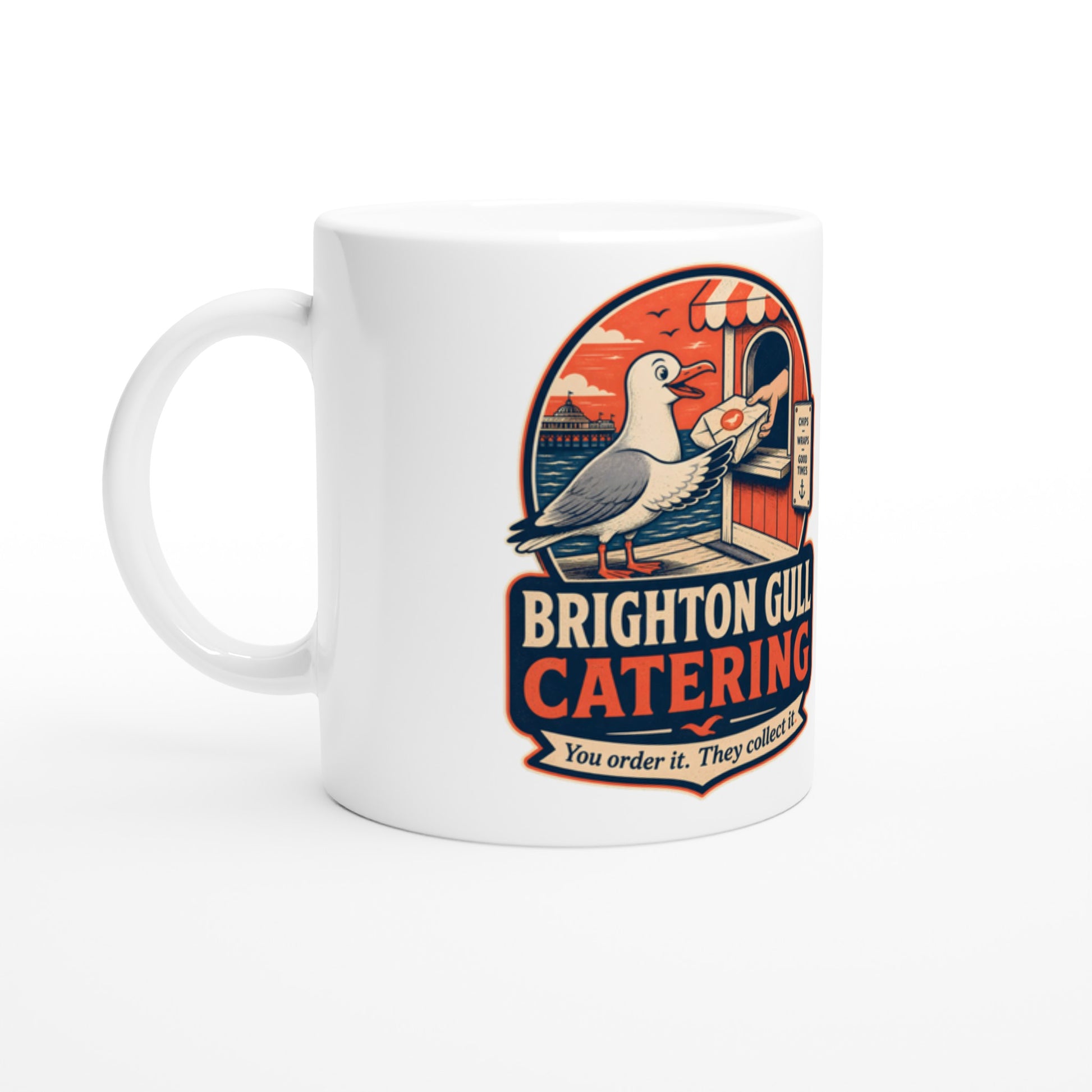 Brighton Gull Catering — Illustrated Mug — product view 1