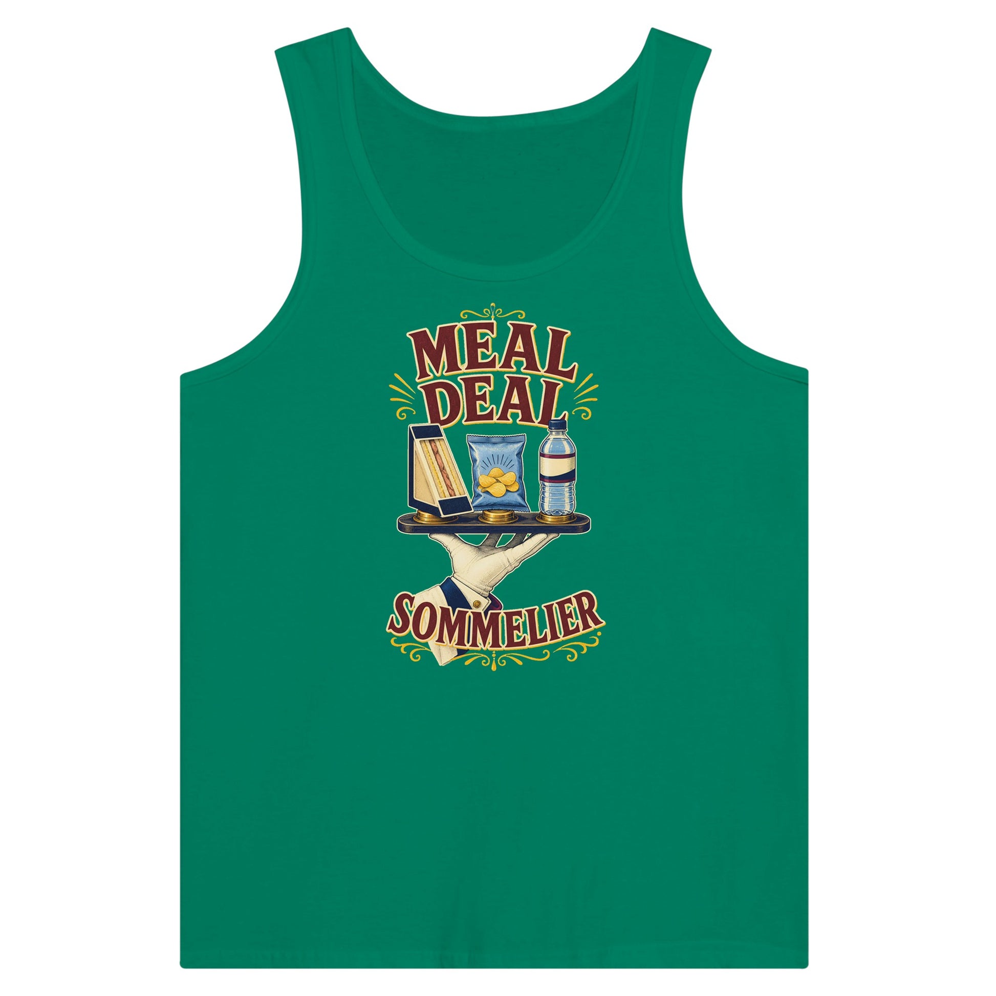 Meal Deal Sommelier British Lunch Design Premium Unisex Tank Top — product view 10