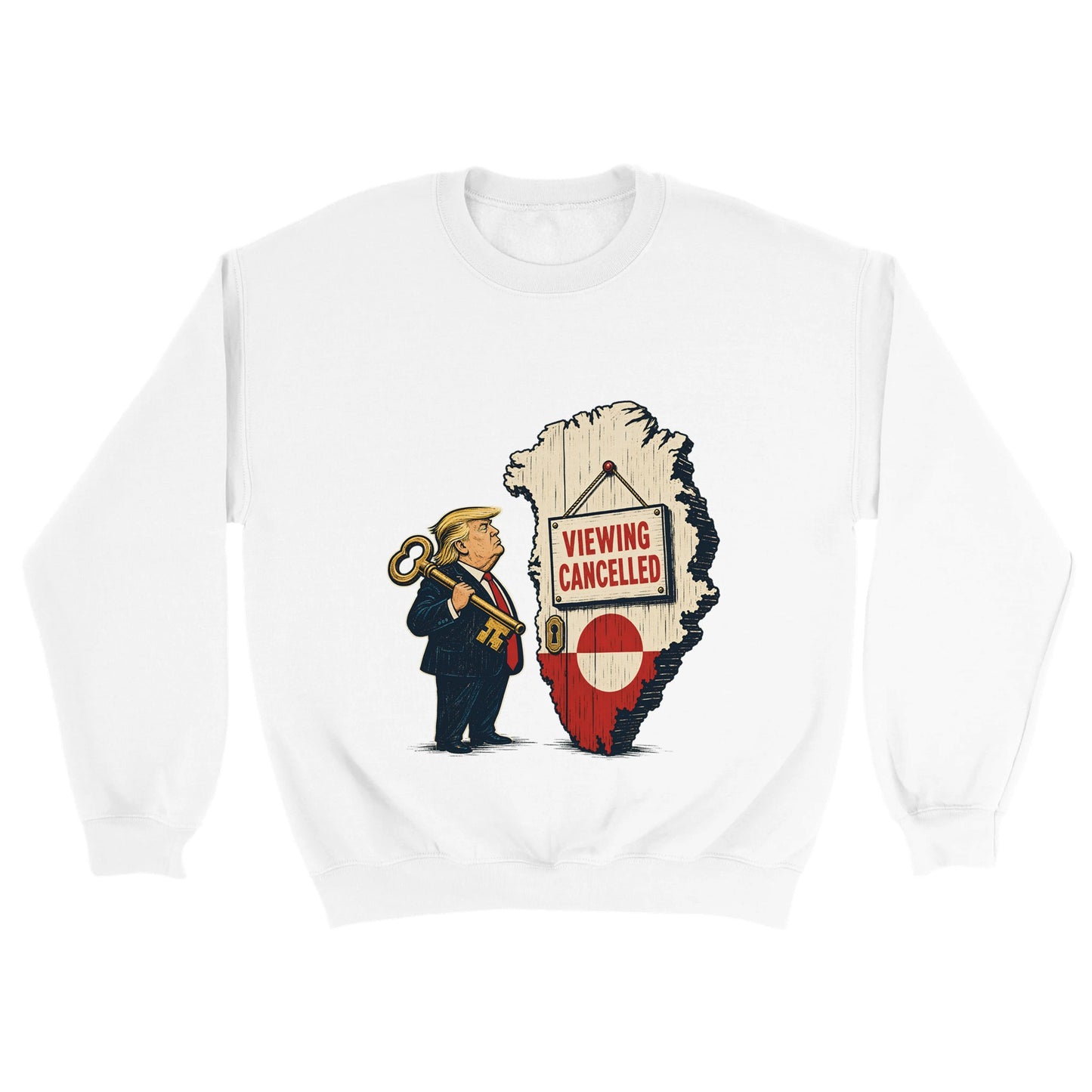 Viewing Cancelled — Greenland Political Satire Sweatshirt — product view 18
