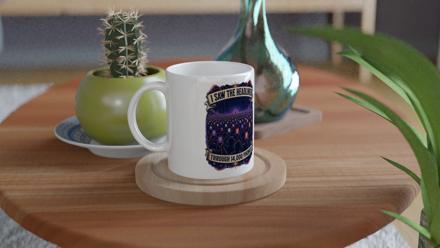 The Headliner Through 14,000 Phones Mug — product view 3