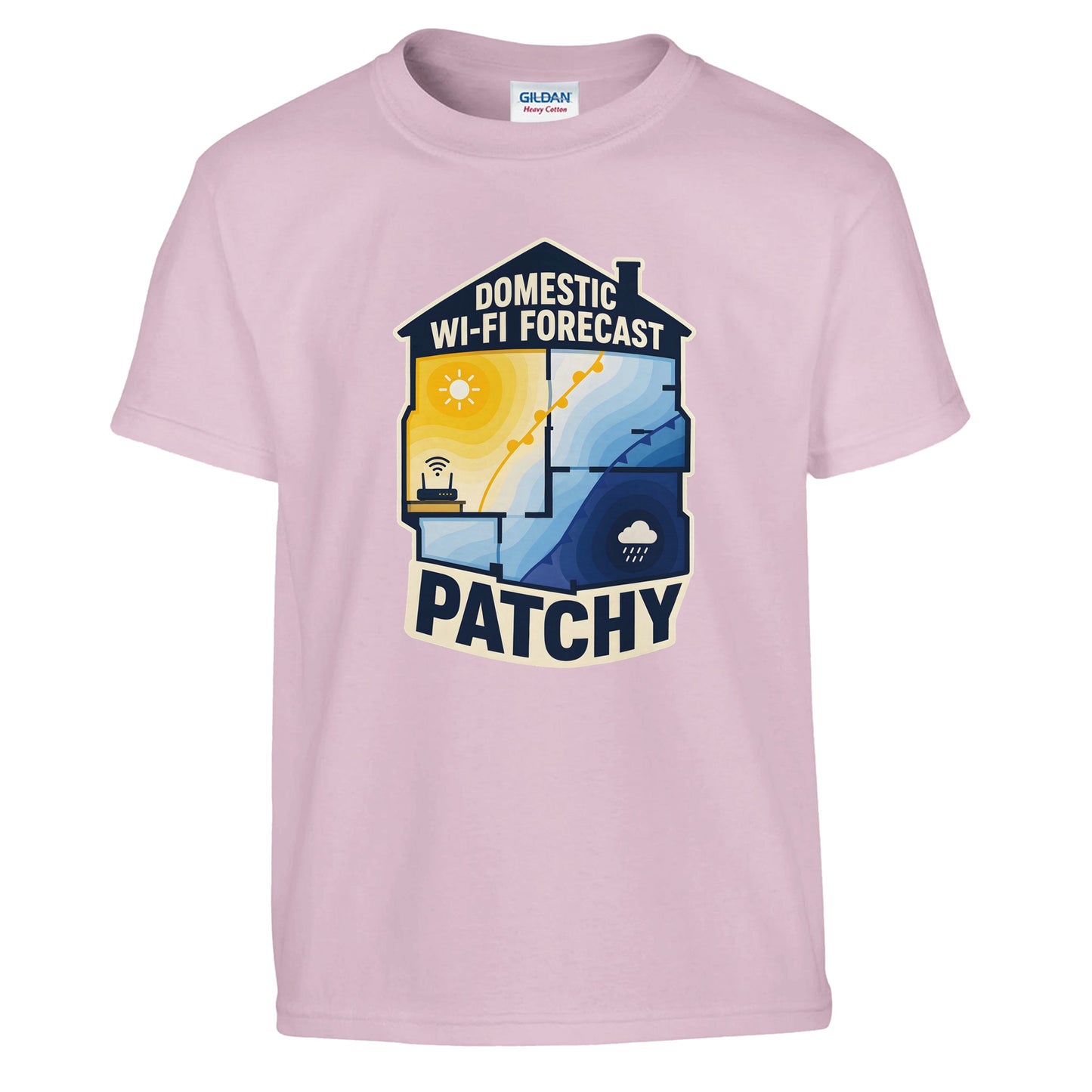 Domestic Wi-Fi Forecast Patchy Kids' T-shirt — product view 9