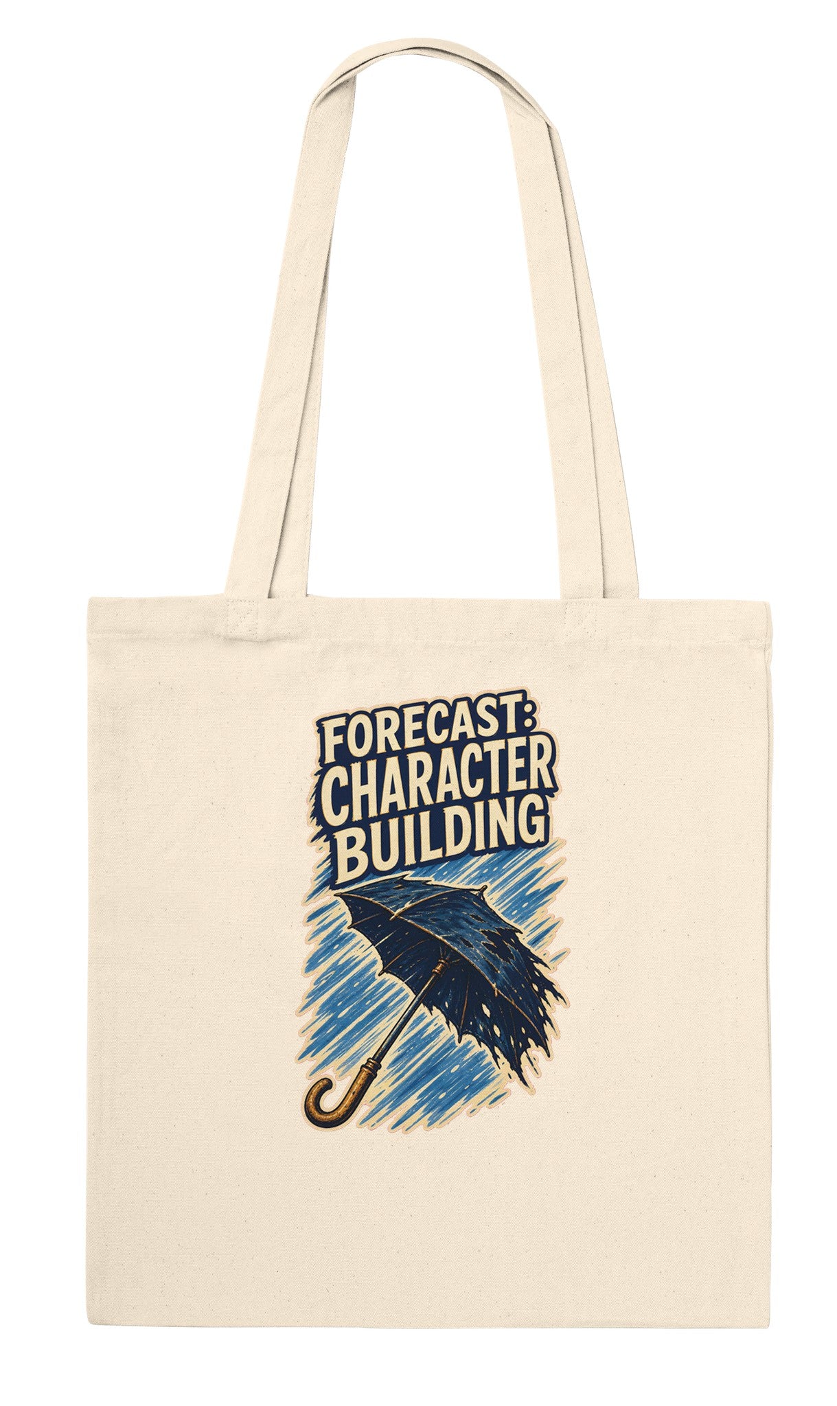 Forecast: Character Building – British Weather Tote Bag — product view 6