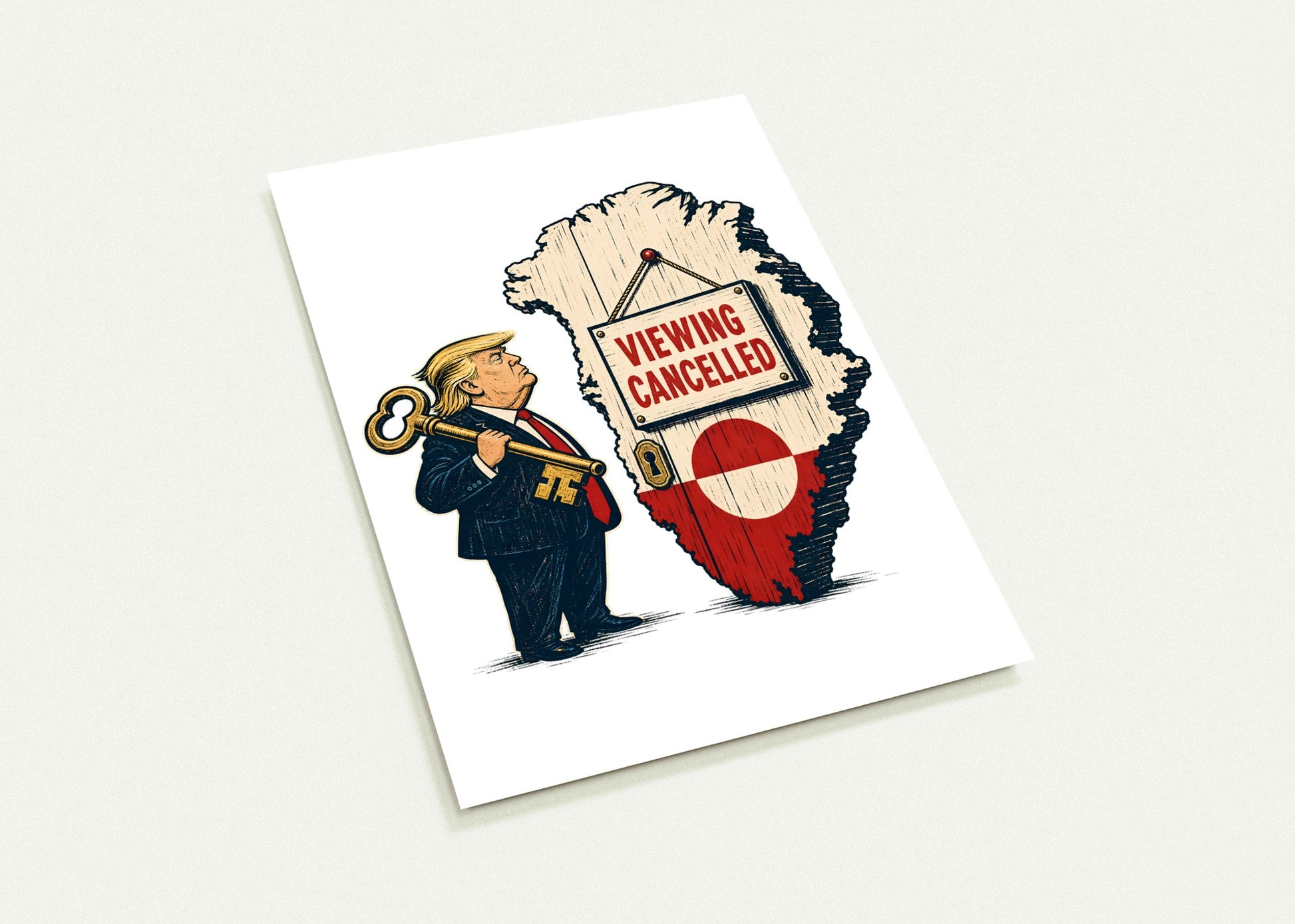Viewing Cancelled — Greenland Political Satire Postcard Pack — product view 3