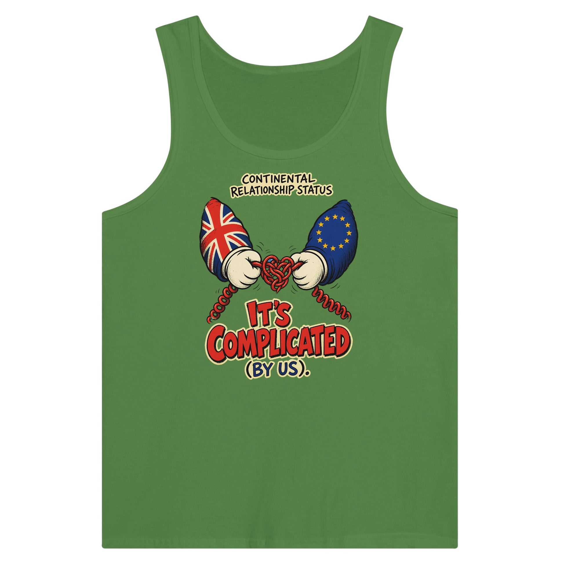 It's Complicated (By Us) UK–EU 1990s Cartoon Premium Unisex Tank Top — product view 13