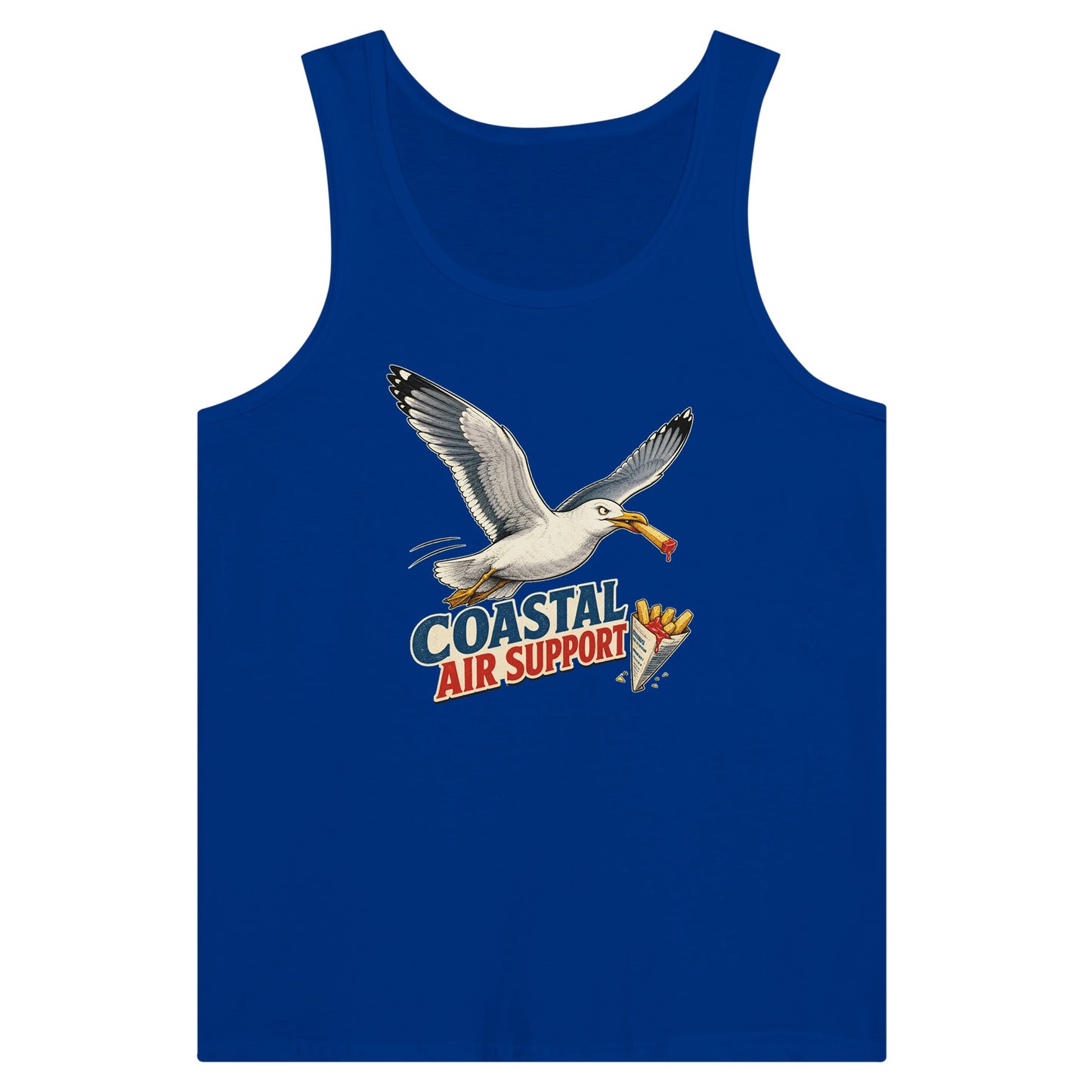 Coastal Air Support Seagull Graphic Premium Unisex Tank Top — product view 3