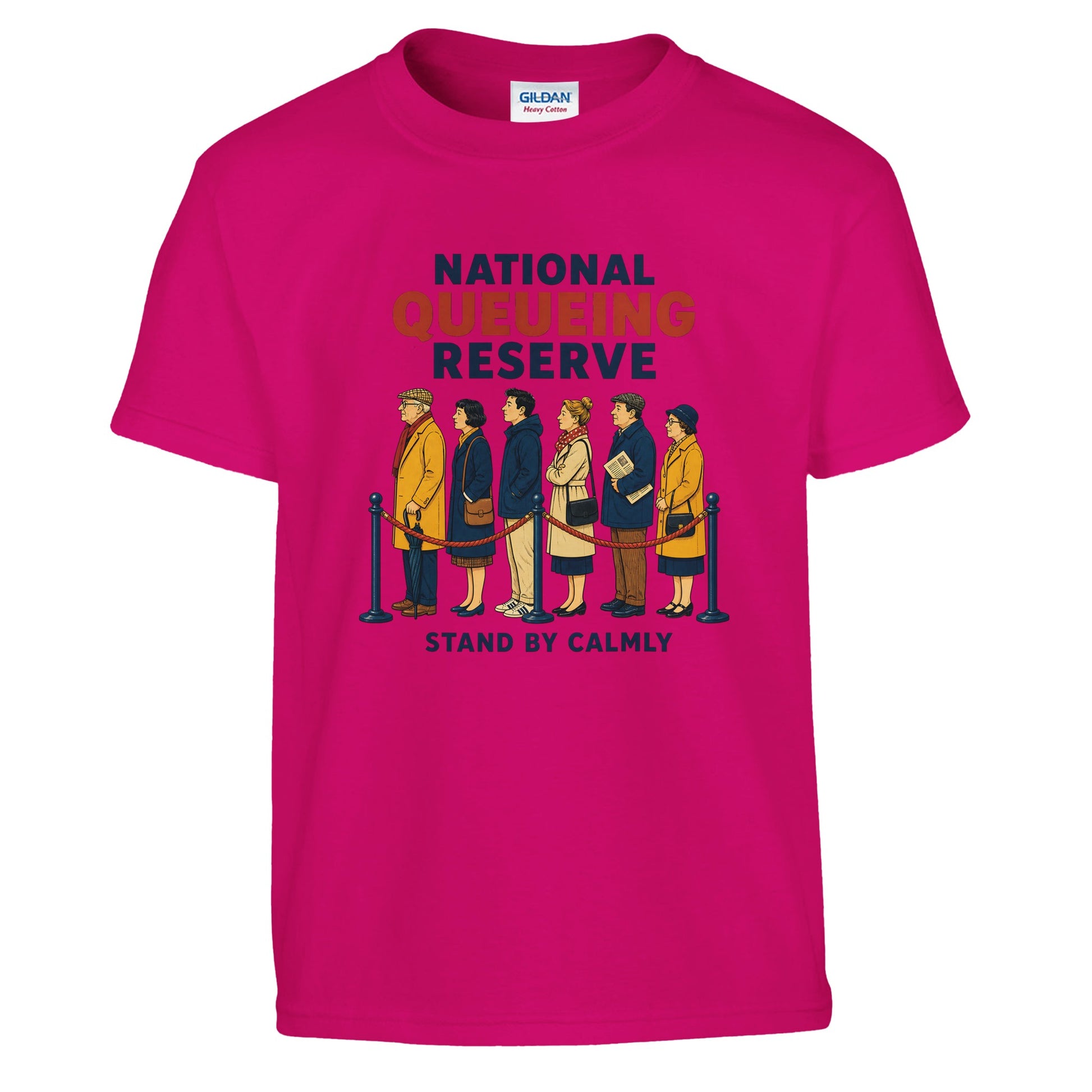 National Queueing Reserve – British Queue Graphic Kids' T-shirt — product view 11