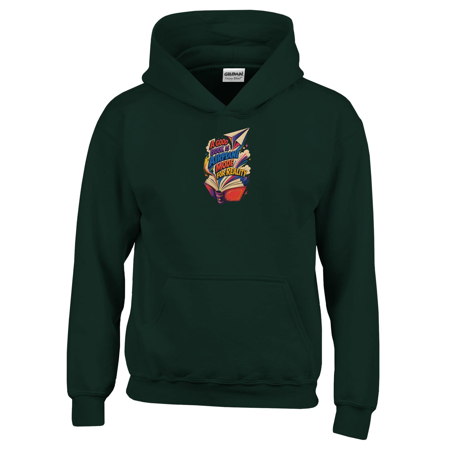 A Good Book Is Airplane Mode for Reality Kids' Hoodie — product view 12