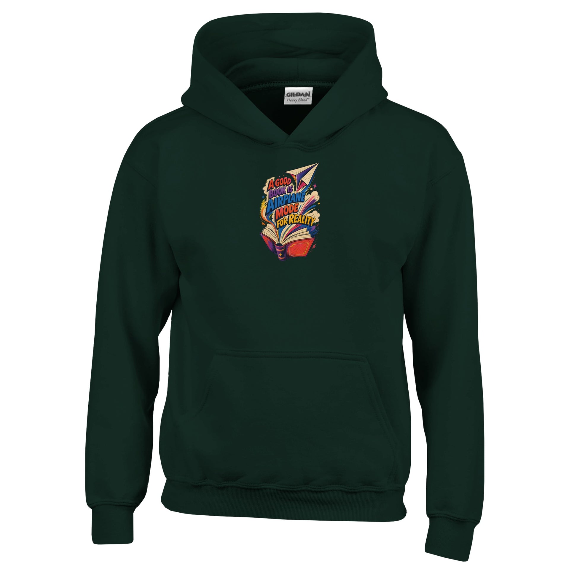 A Good Book Is Airplane Mode for Reality Kids' Hoodie — product view 12