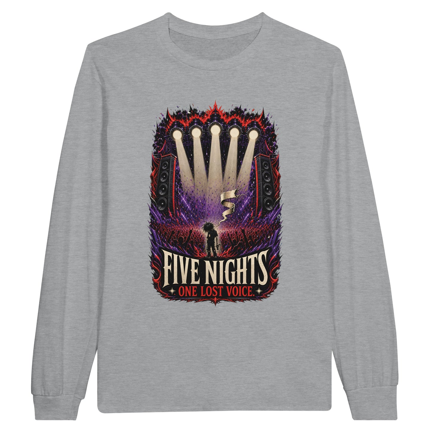 Five Nights, One Lost Voice Long-Sleeve T-shirt — product view 6