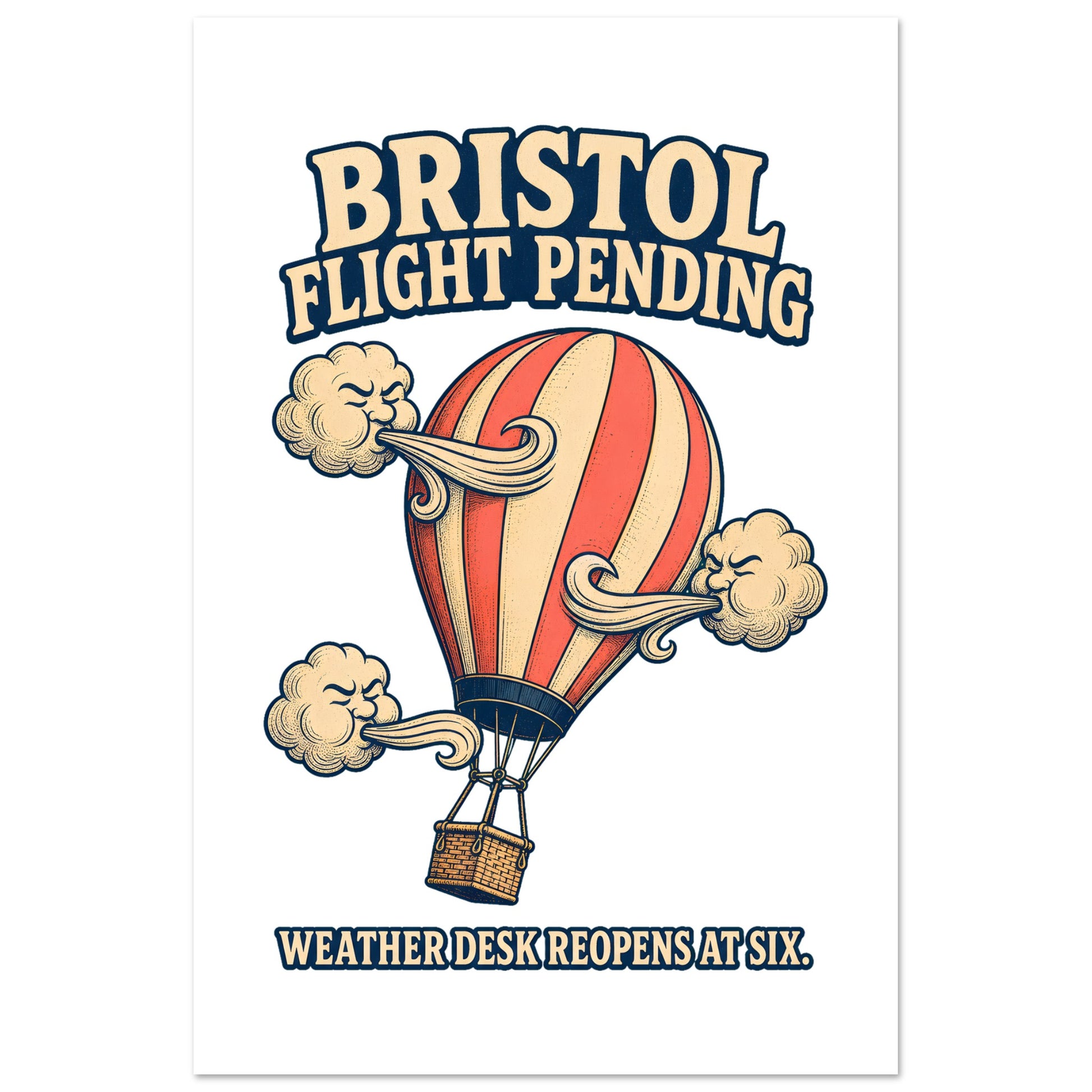 Bristol Flight Pending – Weather Desk Poster — product view 6