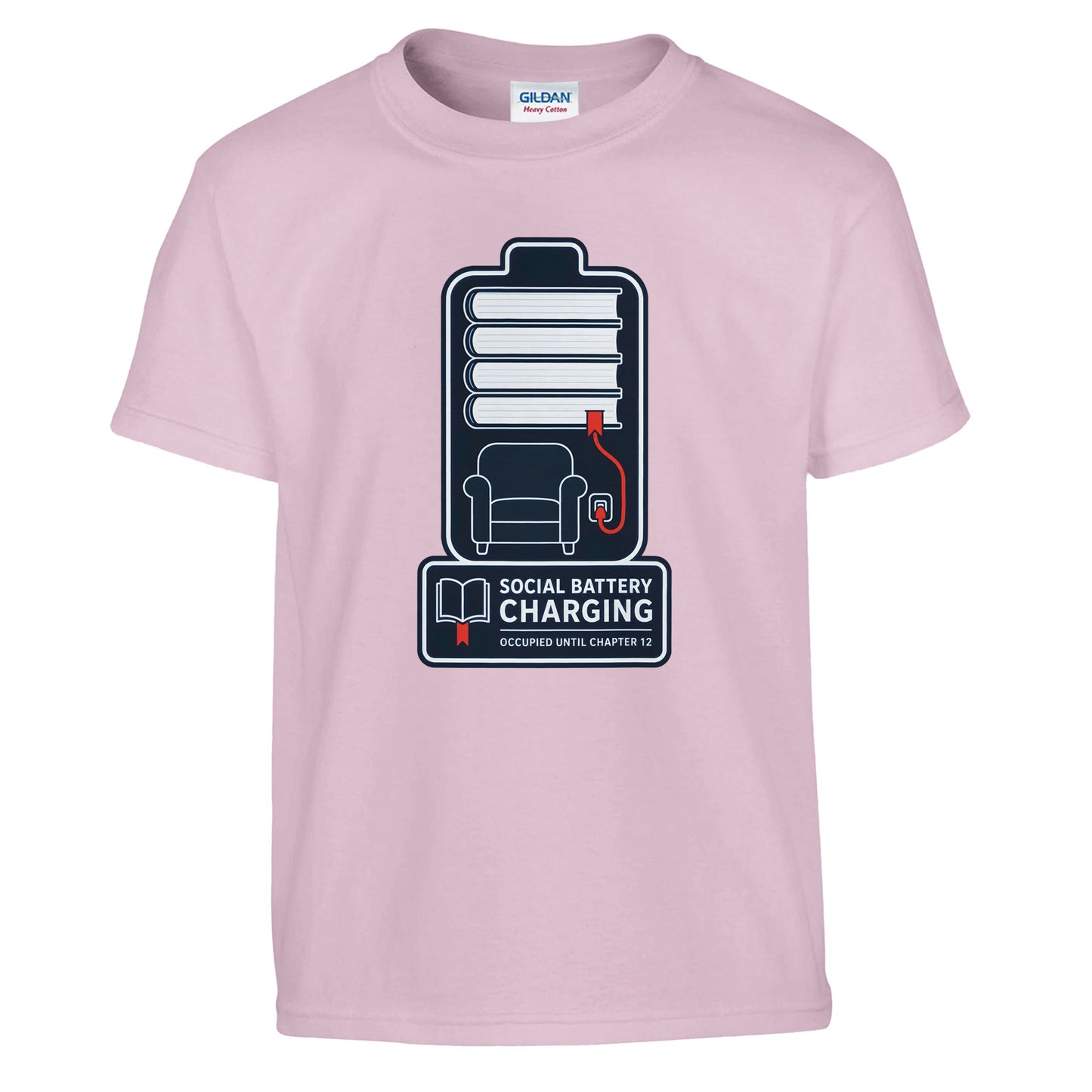 Social Battery Charging Kids' T-shirt — product view 9