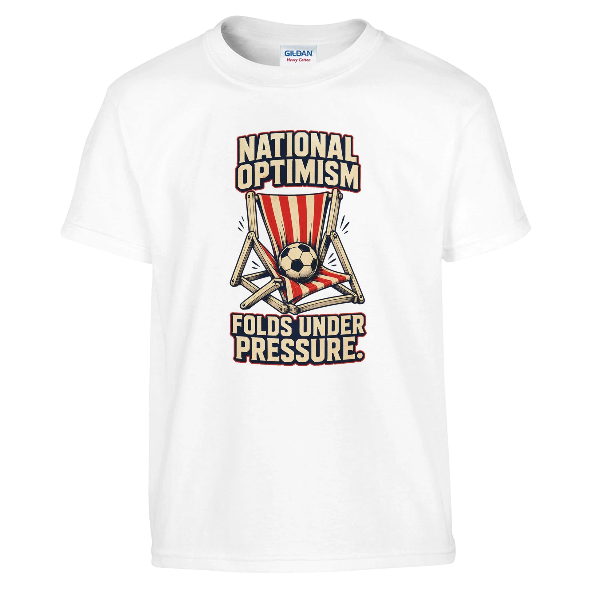 National Optimism Folds Under Pressure Football Kids' T-shirt — product view 1