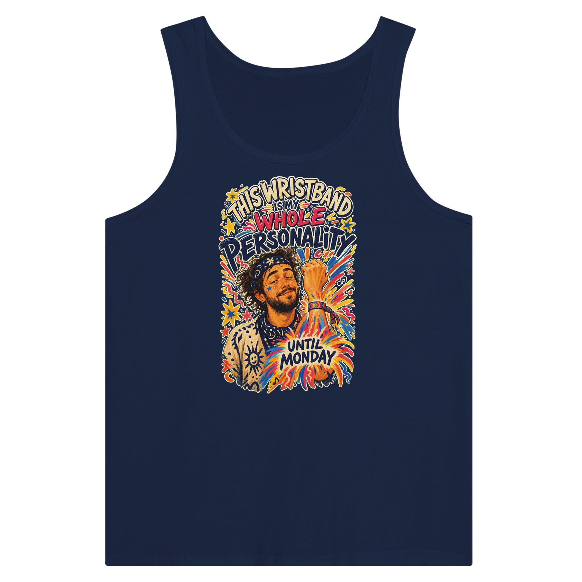 This Wristband Is My Whole Personality Until Monday Premium Unisex Tank Top — product view 9