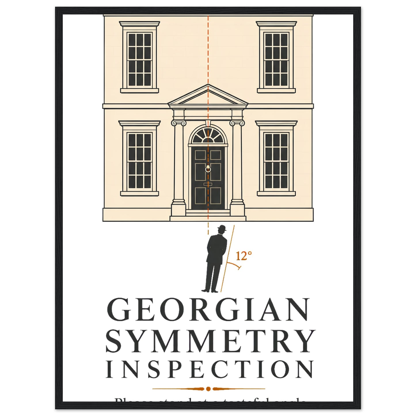 Georgian Symmetry Inspection — Bath Framed Wall Art — product view 4