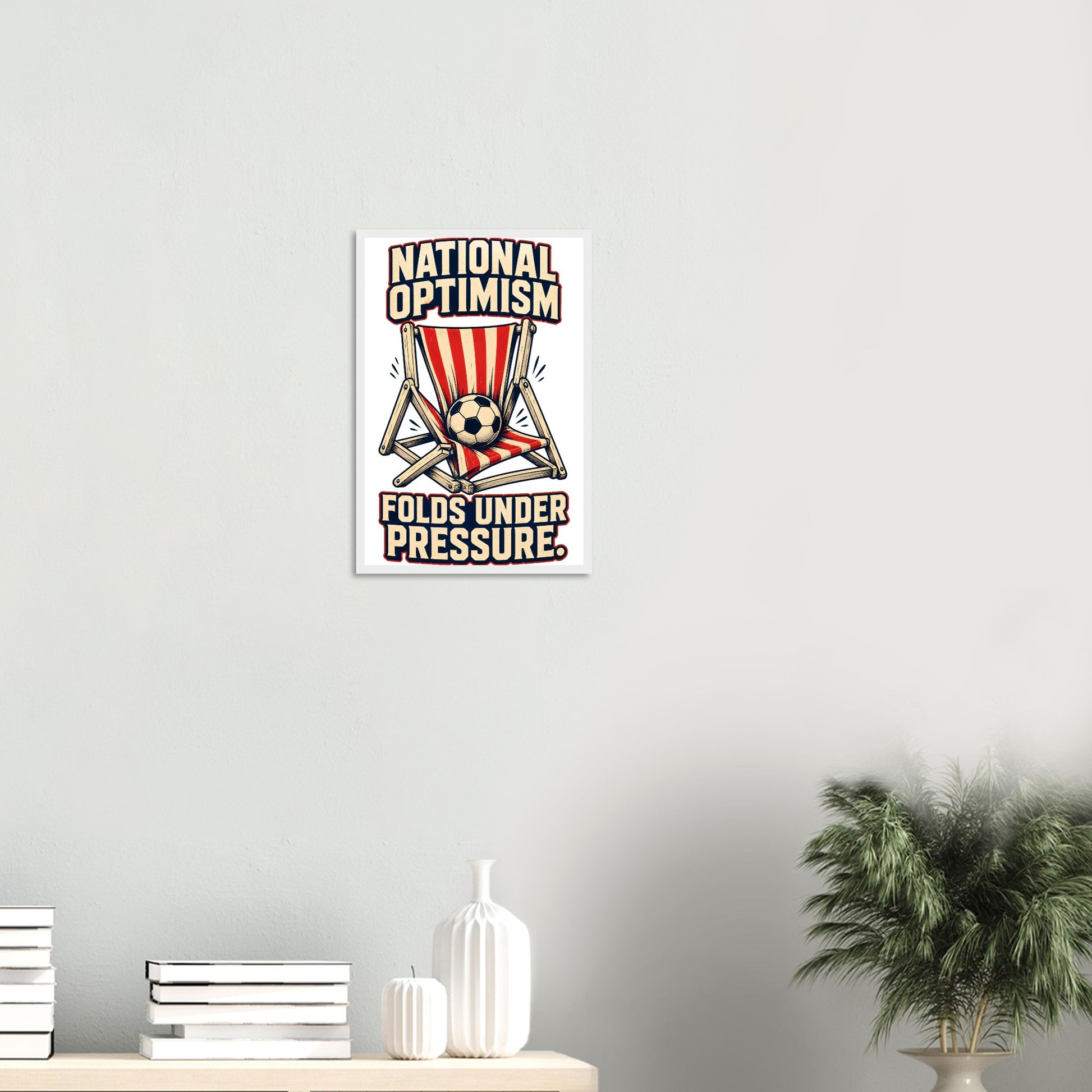 National Optimism Folds Under Pressure Football Framed Wall Art — product view 11