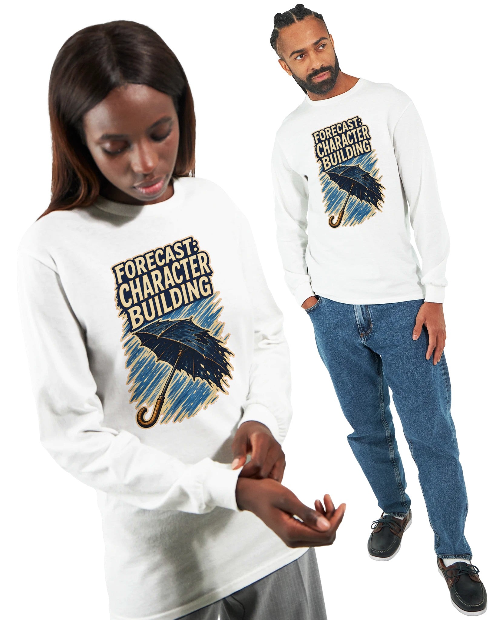 Forecast: Character Building – British Weather Long-Sleeve T-shirt — product view 15