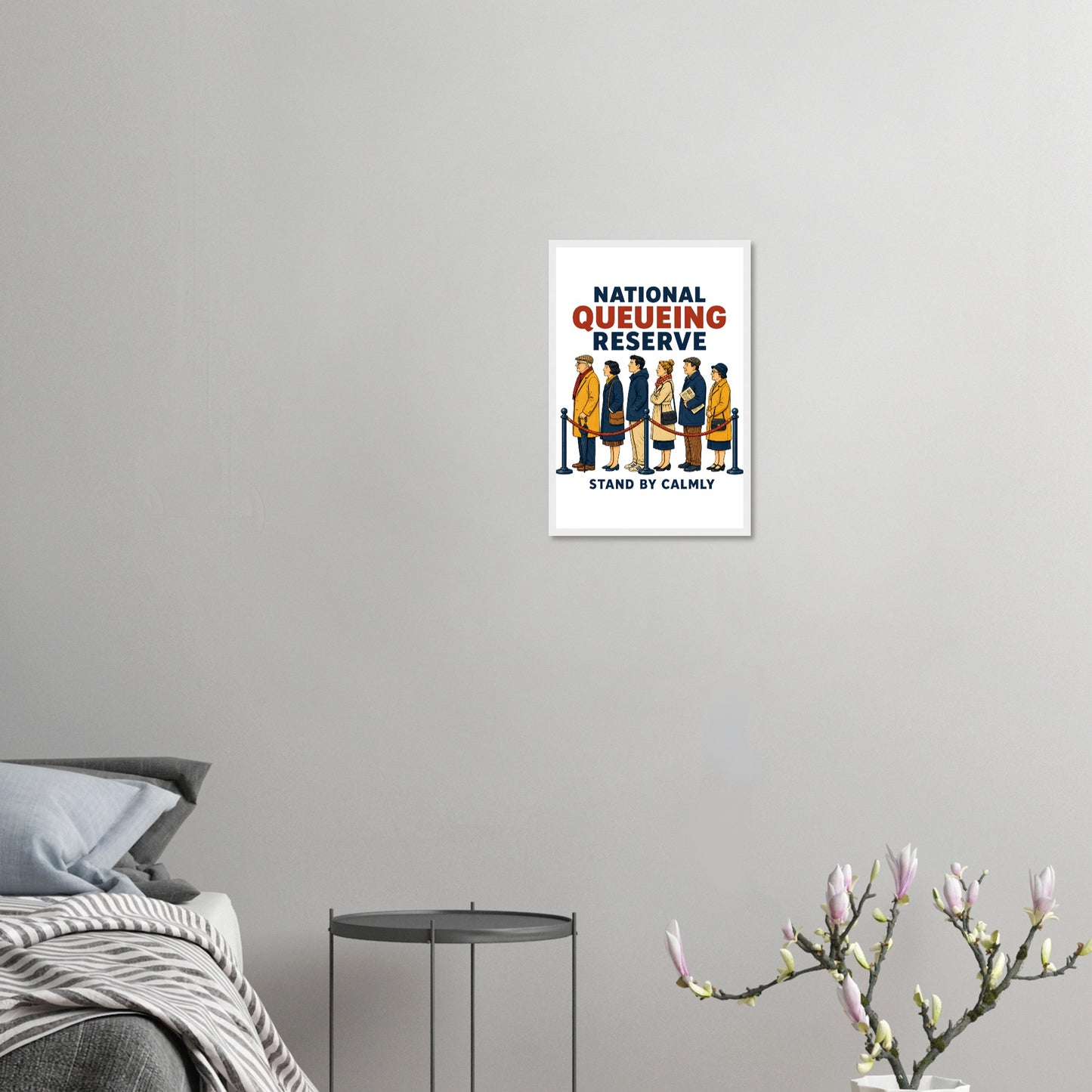 National Queueing Reserve – British Queue Graphic Framed Wall Art — product view 10