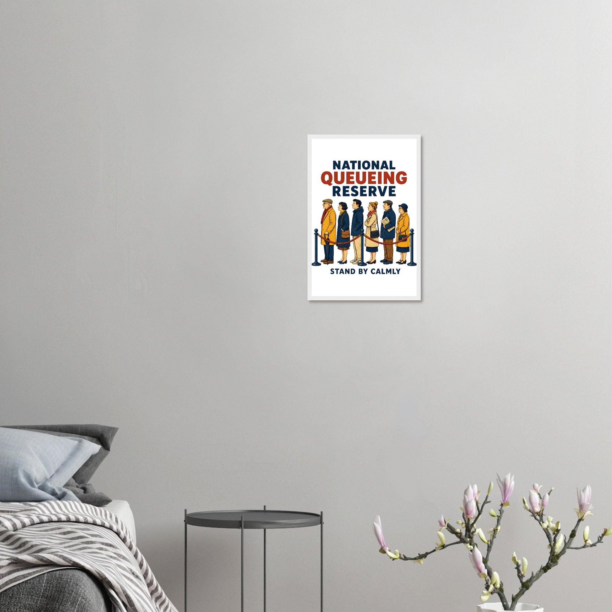 National Queueing Reserve – British Queue Graphic Framed Wall Art — product view 10