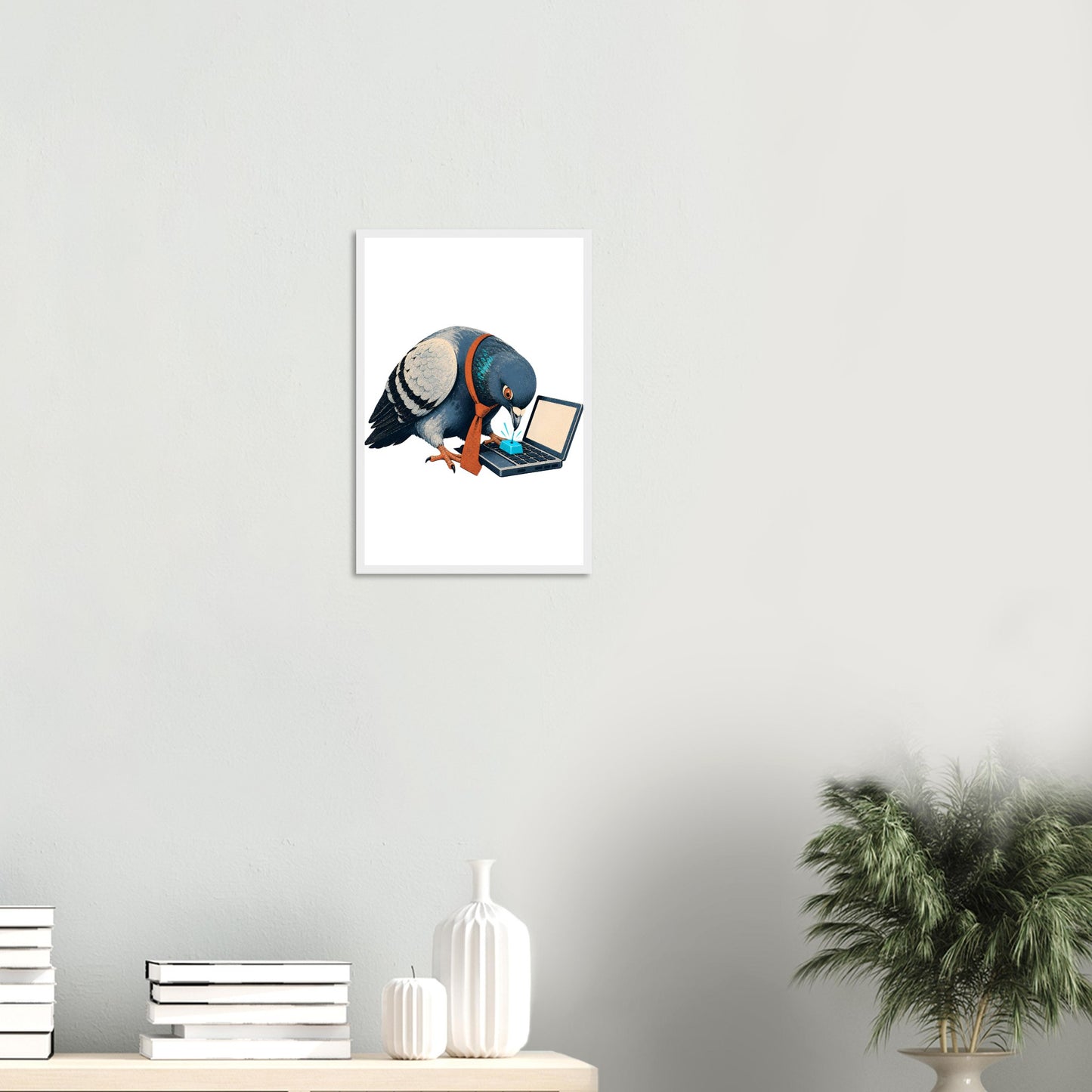 Pigeon Hits Send Framed Wall Art — product view 11