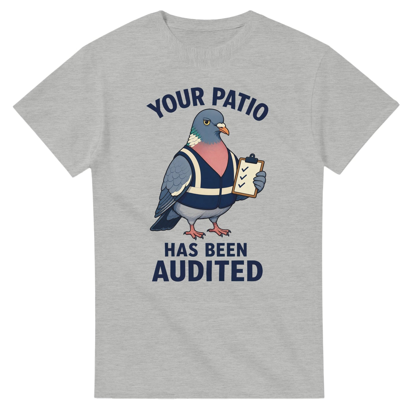 Your Patio Has Been Audited Pigeon Graphic T-shirt — product view 6