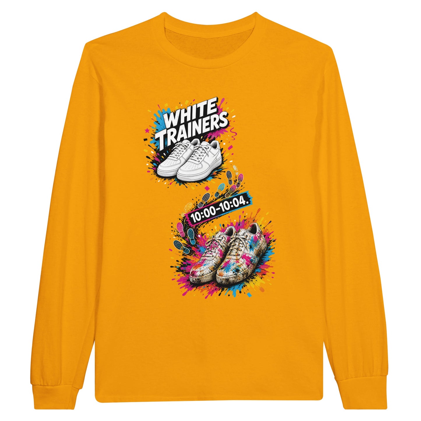 White Trainers: 10:00–10:04 Long-Sleeve T-shirt — product view 4
