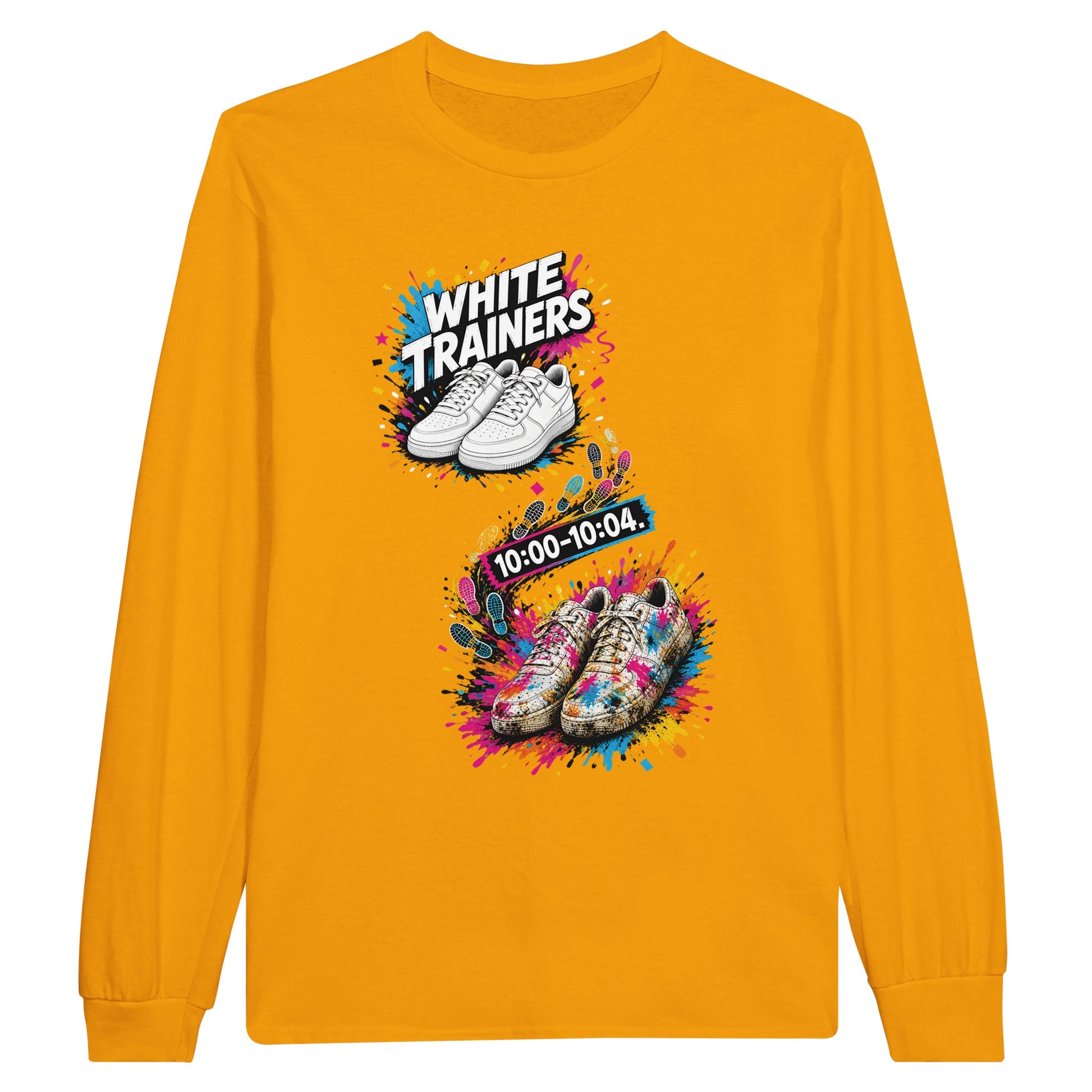 White Trainers: 10:00–10:04 Long-Sleeve T-shirt — product view 4